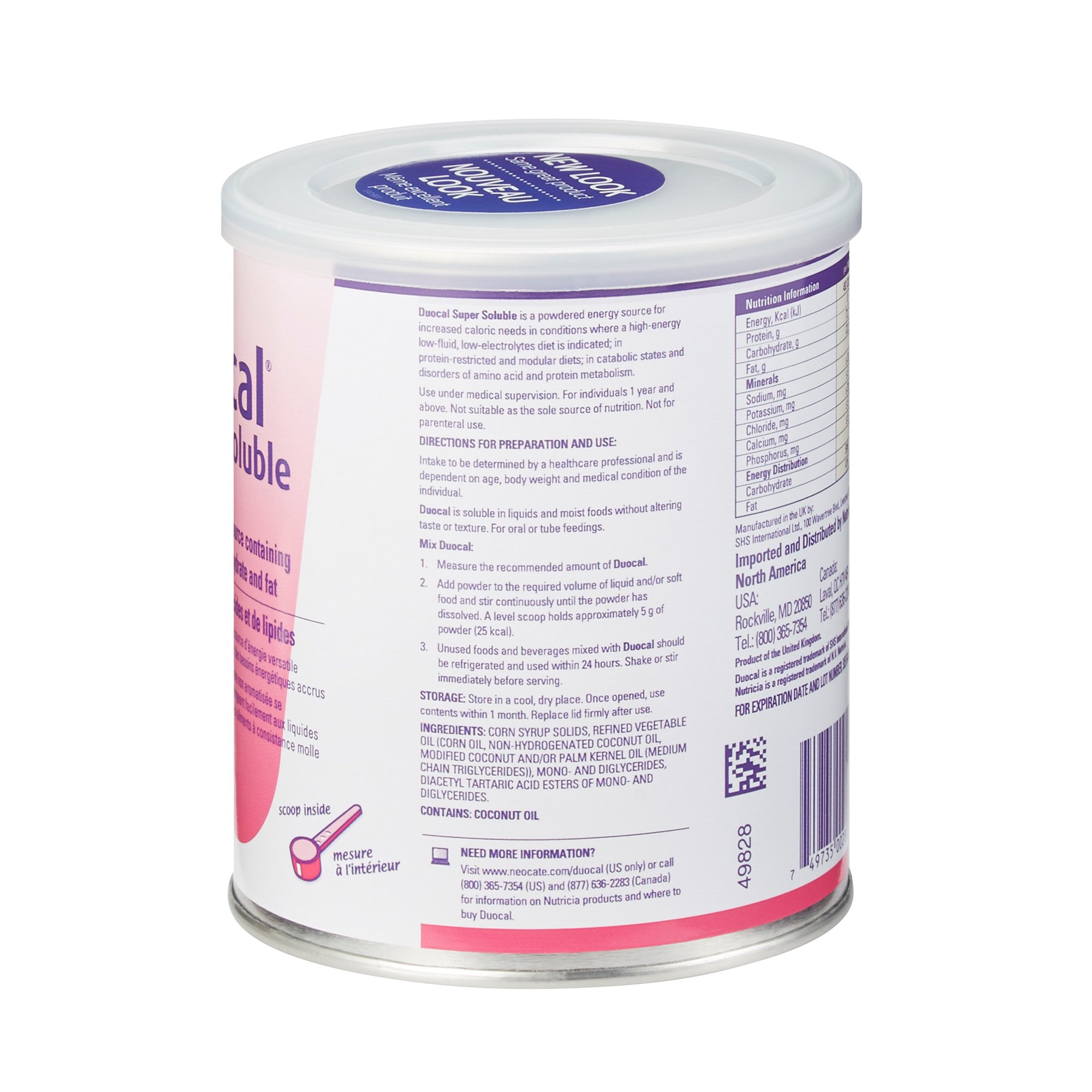 Nutricia North America - 49828 Duocal® Super Soluble Blend of Fat and Carbohydrate for Increased Caloric Intake