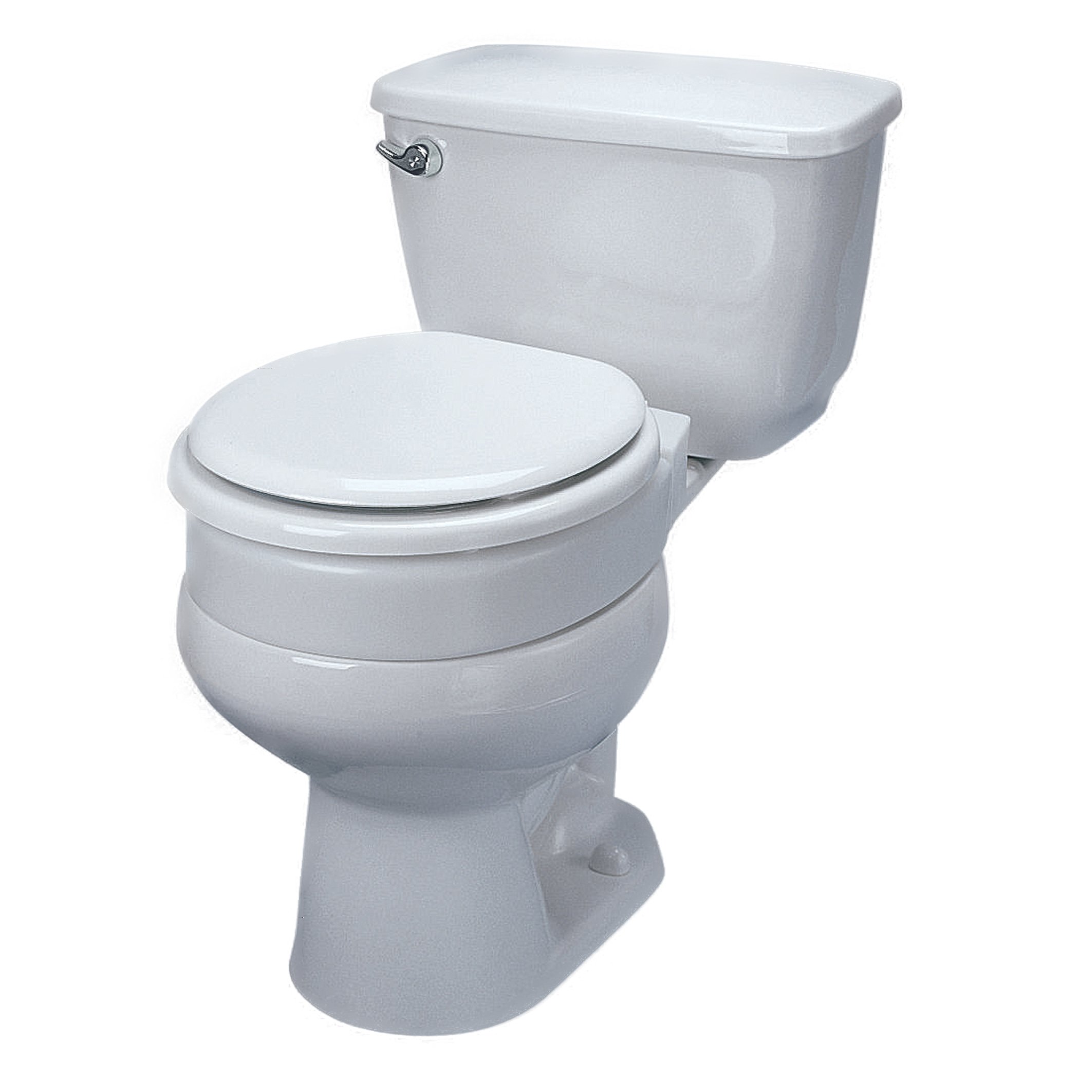 Maddak 725711000 - Maddak Tall-ette® Toilet Seat - Standard, Hinged, White, 350 lbs. Capacity - 1/Each
