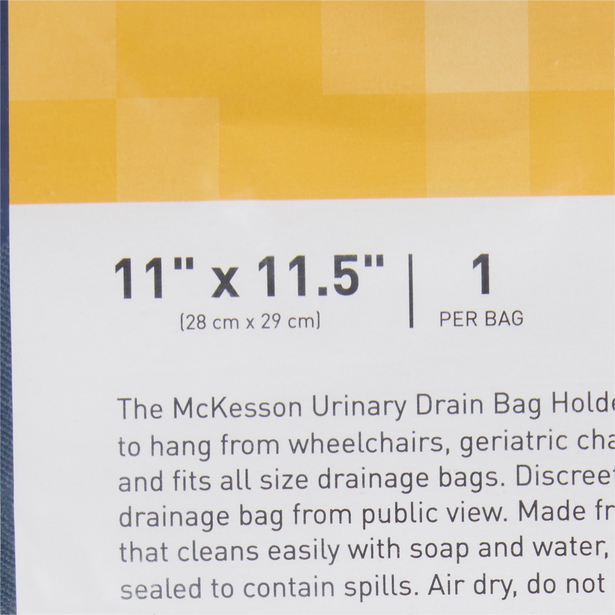 McKesson Brand 16-5515 - McKesson Urinary Bag Drainage Holder, Adjustable Straps, Dark Blue - 1/Each, 50/Case