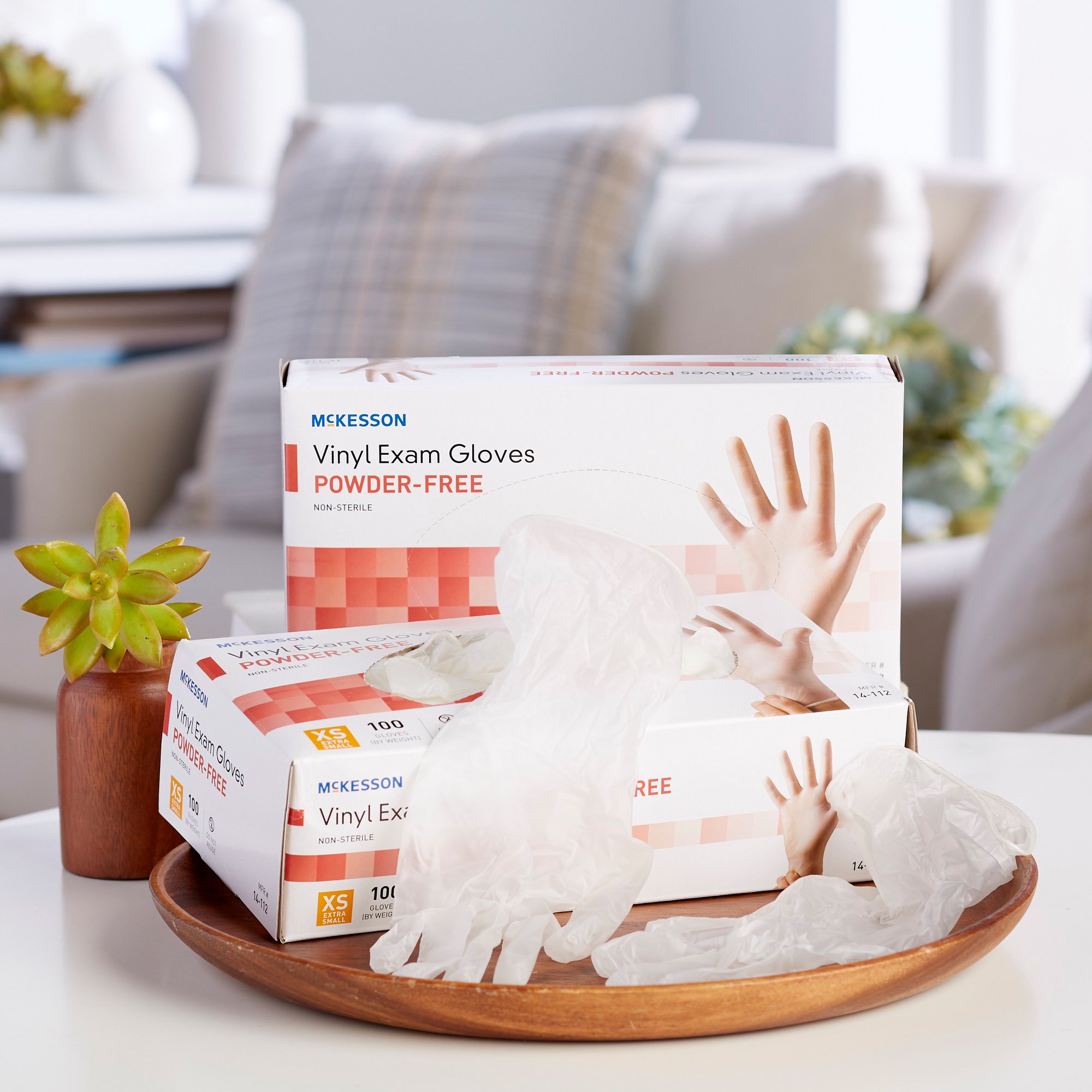 McKesson Brand 14-112 - McKesson Vinyl Exam Glove, Extra Small, Clear - 1/Box, 10/Case