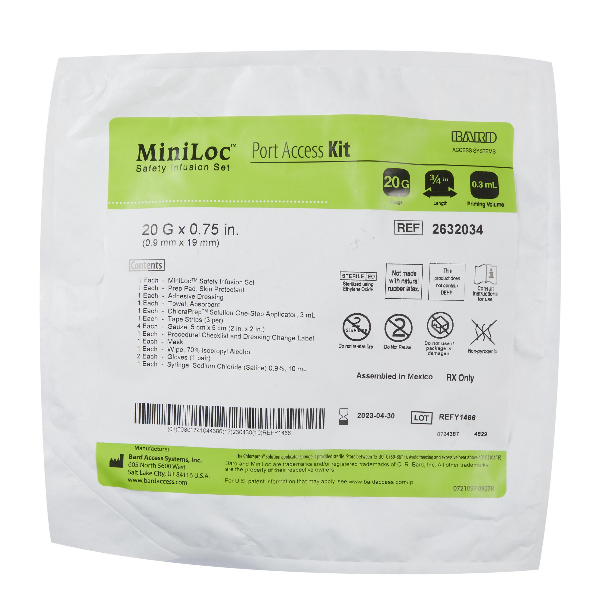 BD 2632034 - MiniLoc™ Port Access Kit - 1/Each, 5/Case