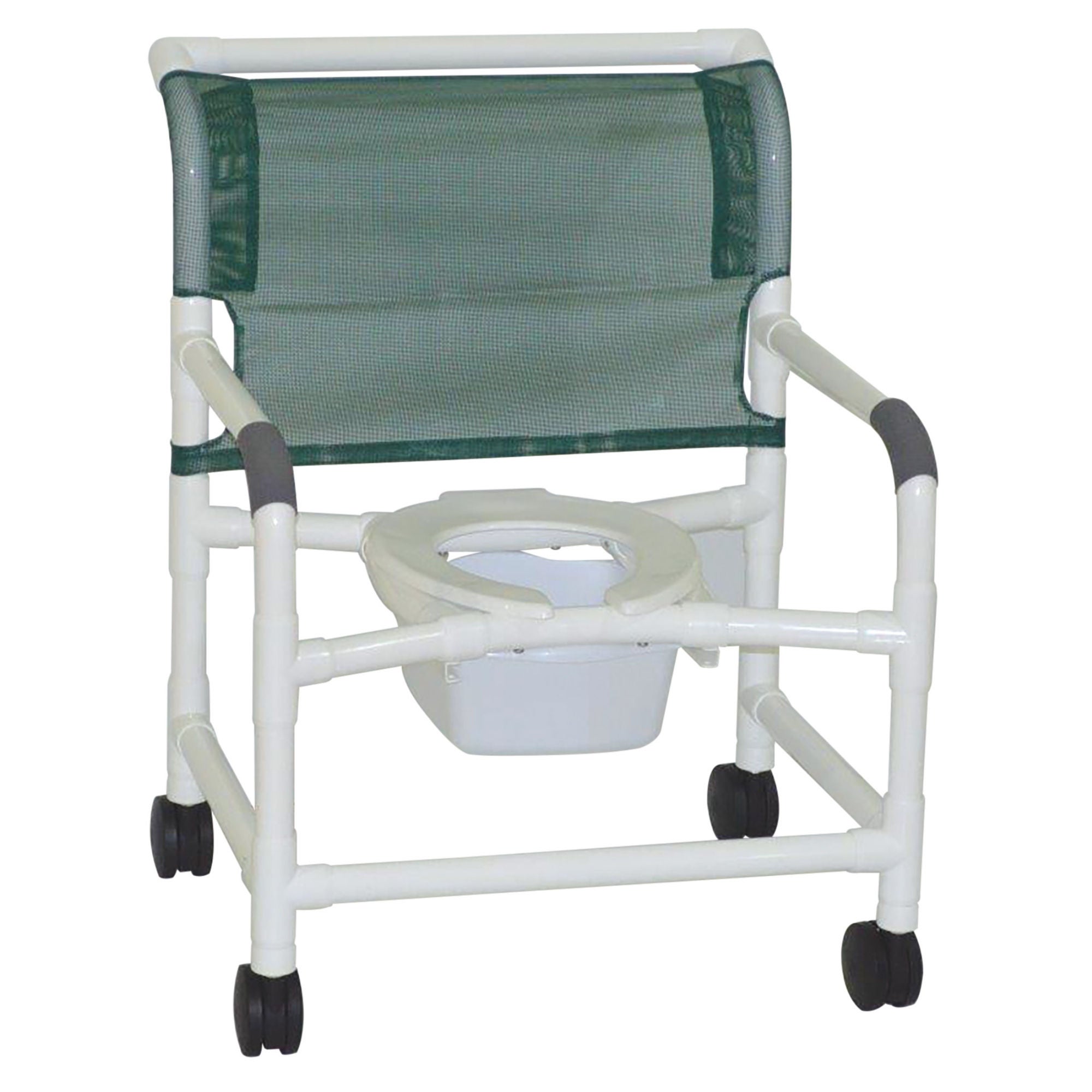 Graham-Field - 89250 Commode / Shower Chair Lumex® Fixed Arms PVC Frame Mesh Backrest 26 Inch Seat Width 425 lbs. Weight Capacity