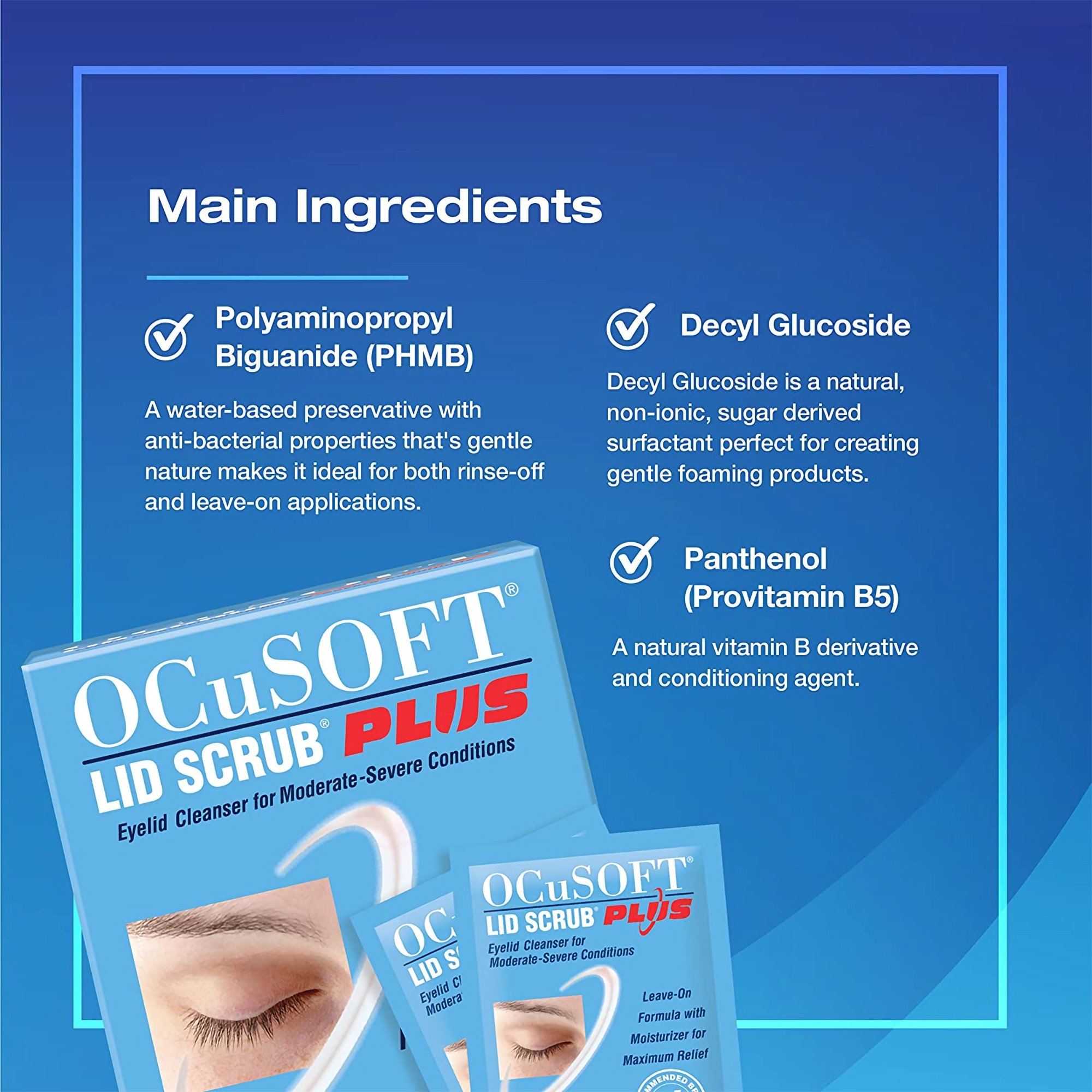 Ocusoft 01571810430 - OCuSOFT® Lid Scrub® Plus Eyelid Cleanser - 30/Box