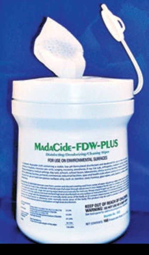 Mada Medical Products - 7032 Surface Disinfectant Cleaner MadaCide-FDW-Plus® Premoistened Alcohol Based Manual Pull Wipe 160 Count Canister Alcohol Scent NonSterile