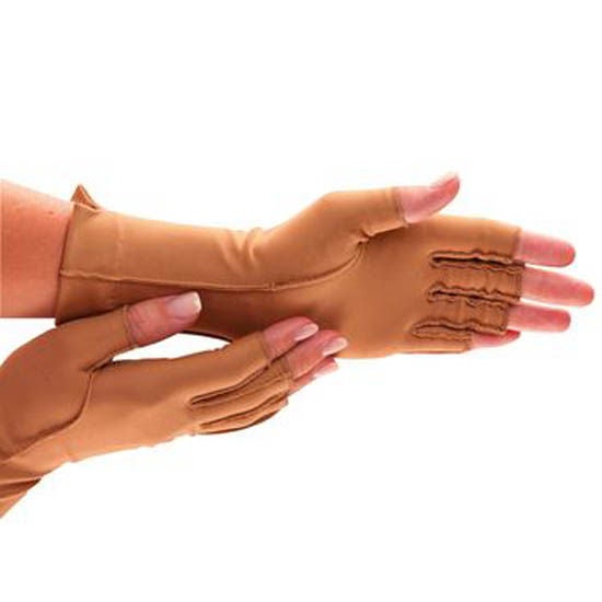 Performance Health - 081368448 Compression Glove Isotoner® Therapeutic Open Finger Large Over-the-Wrist Length Left Hand