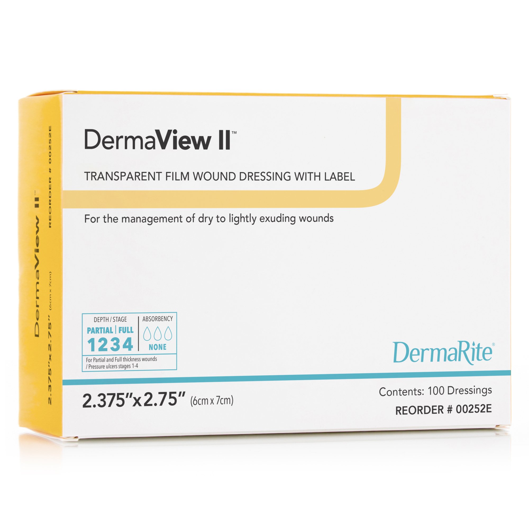 DermaView II Transparent Film Dressing 00252E by Sion Brands