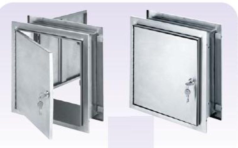 Omnimed - 181785T Pass Thru Narcotic Cabinet Beam® Wall Mount Stainless Steel Without Drawers Without Shelves Keyed Double Lock