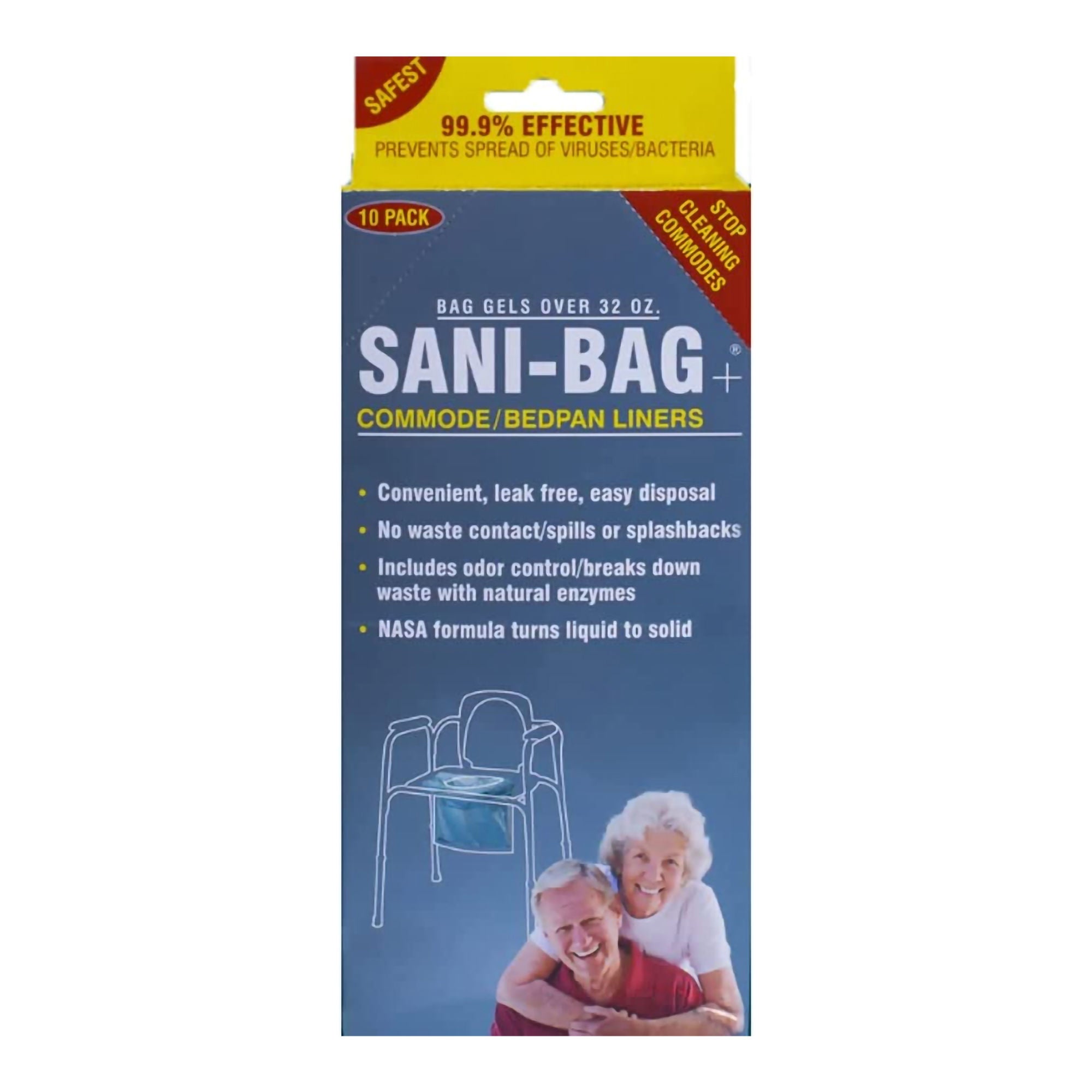 Cleanwaste - H645S10P Sani-Bag+™ Commode Liner