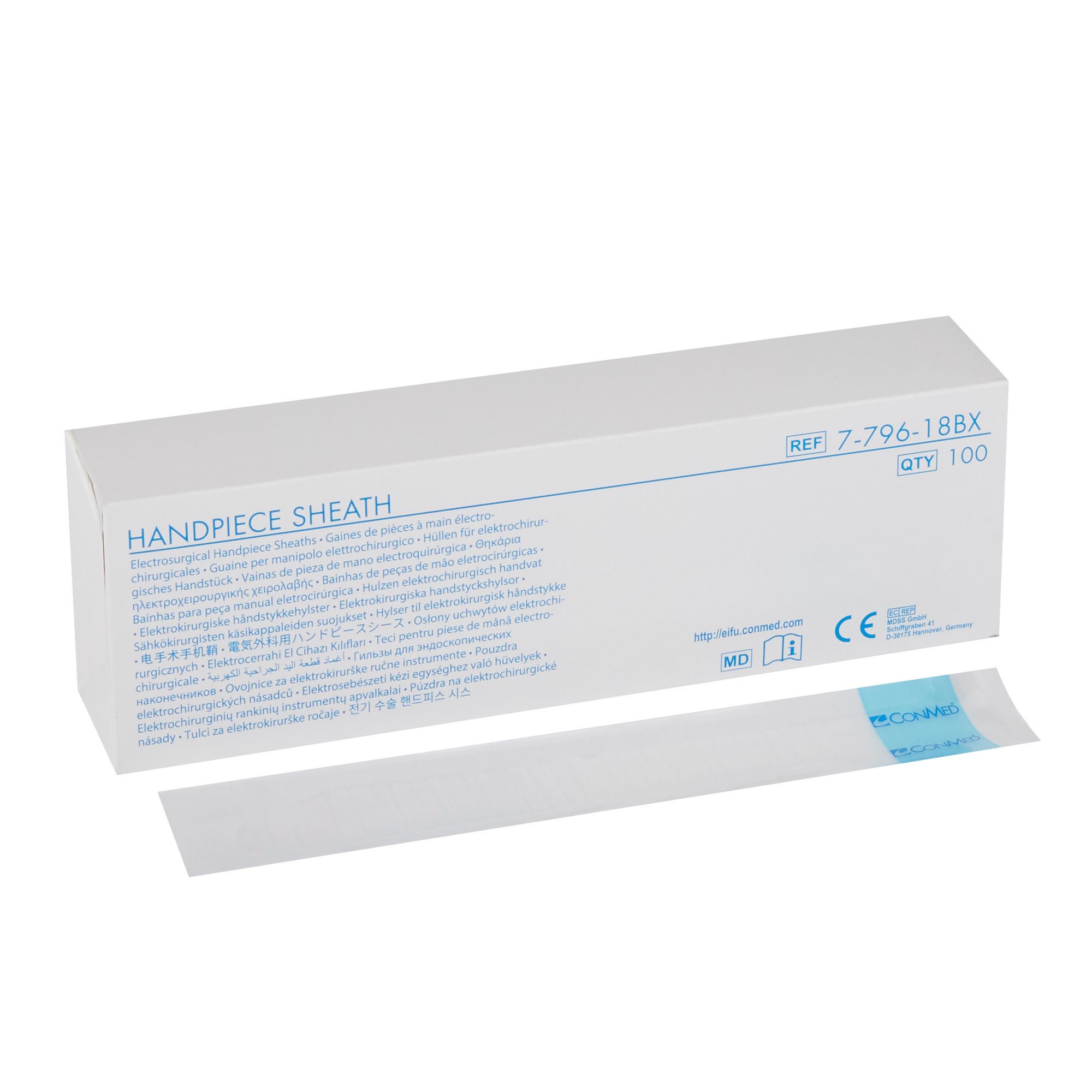 Conmed - 7-796-18BX Electrosurgical Pencil Sheath Hyfrecator® 8 Inch Length