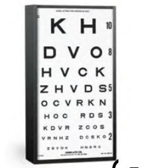 Good-Lite - ESV1018 Illuminated Eye Test Cabinet Table / Wall Mount Translucent Plastic Without Drawers Without Shelves Without Lock