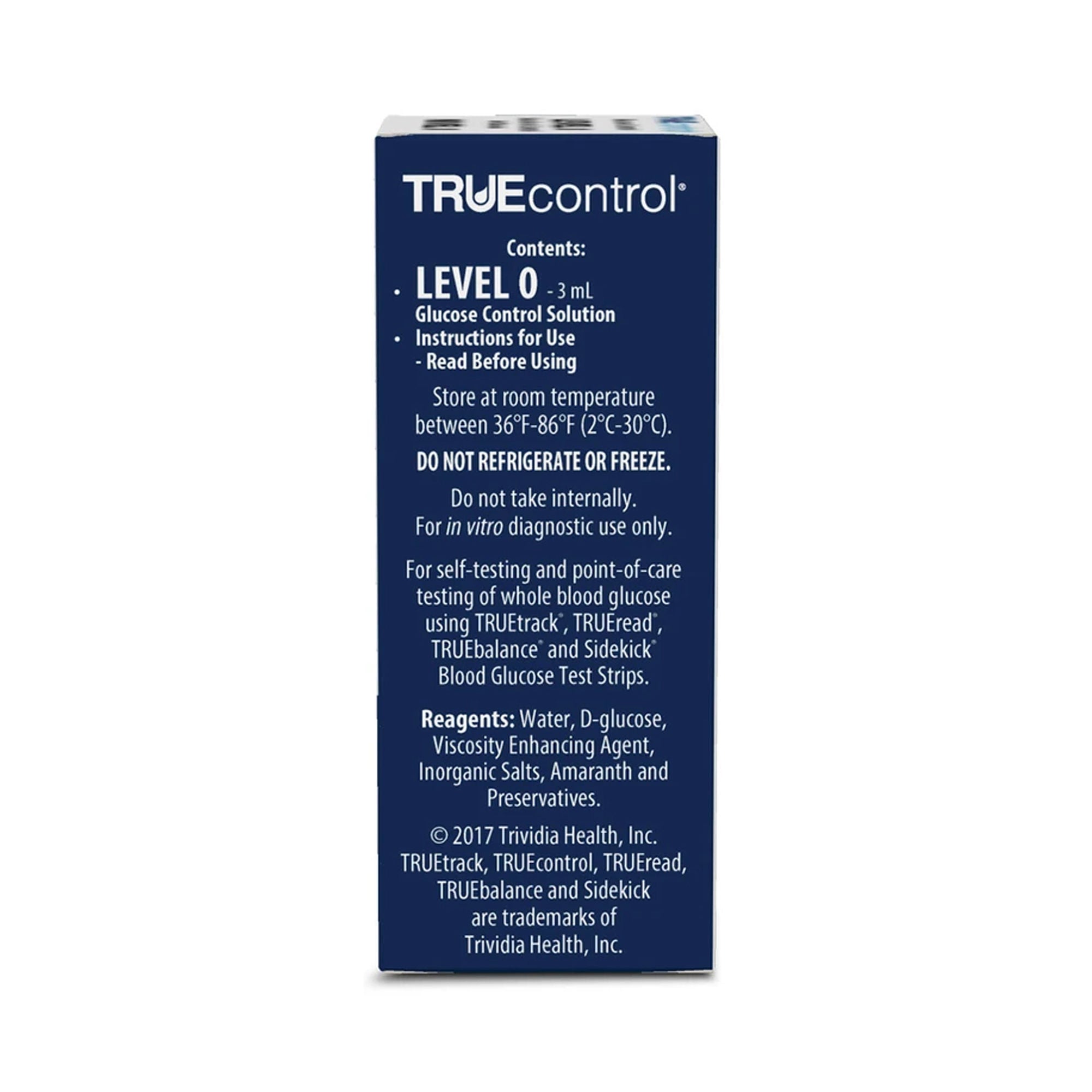 Trividia Health Inc - M5H01-83 Blood Glucose Control Solution Truecontrol™ 3 mL Level 0