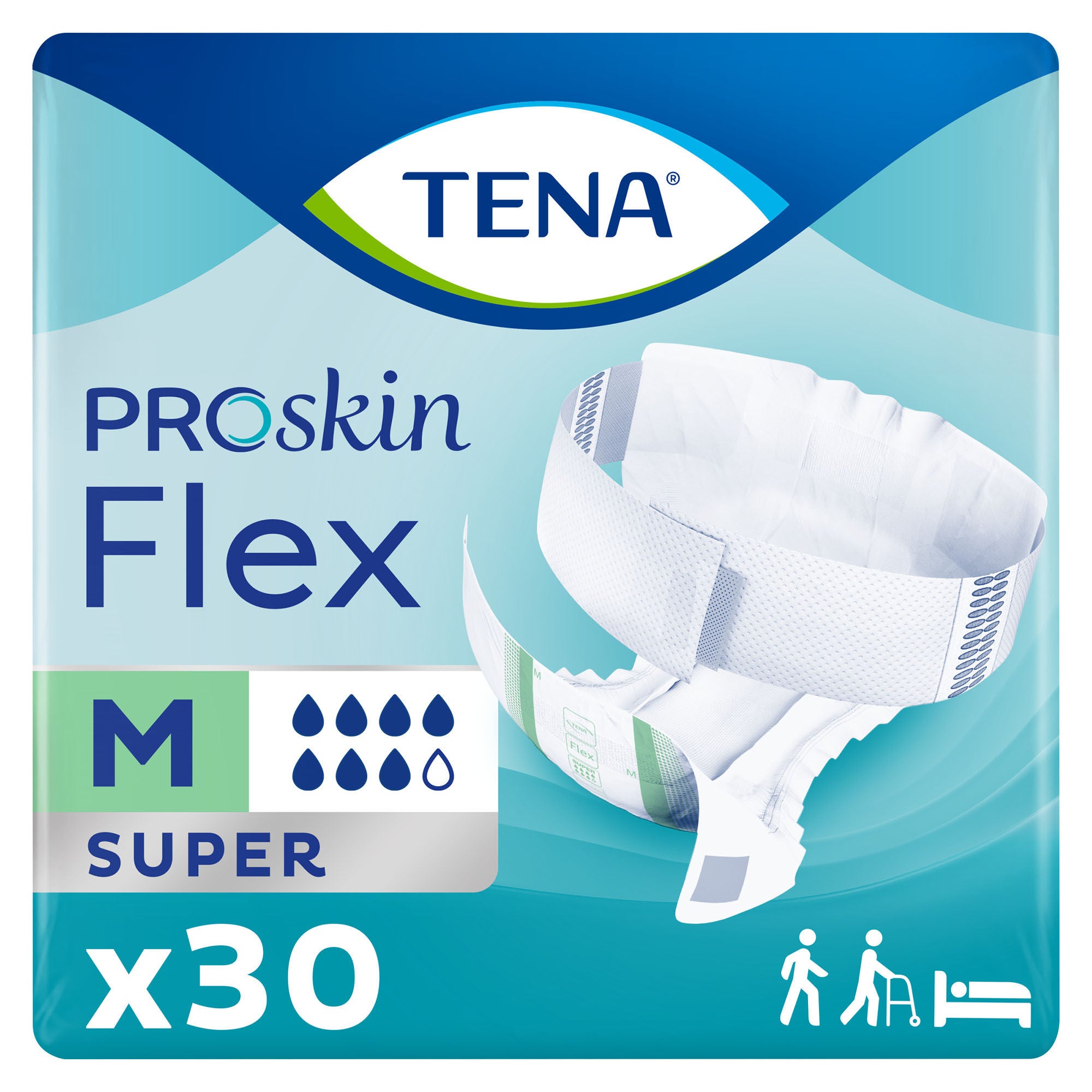 Essity HMS North America Inc - 67805 Incontinence Belted Undergarment TENA® ProSkin™ Flex Super Adult Size 12 Unisex Disposable Heavy Absorbency
