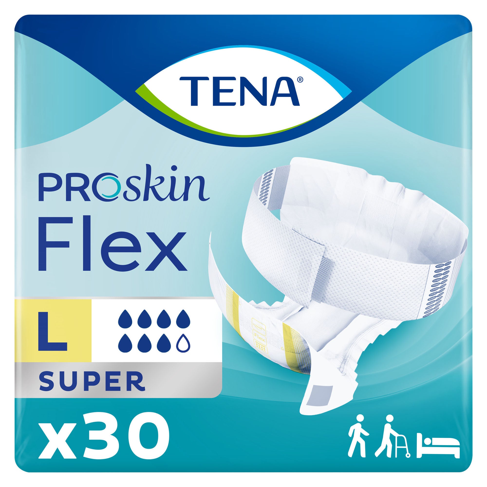 Essity HMS North America Inc - 67806 Incontinence Belted Undergarment TENA® ProSkin™ Flex Super Adult Size 16 Unisex Disposable Heavy Absorbency