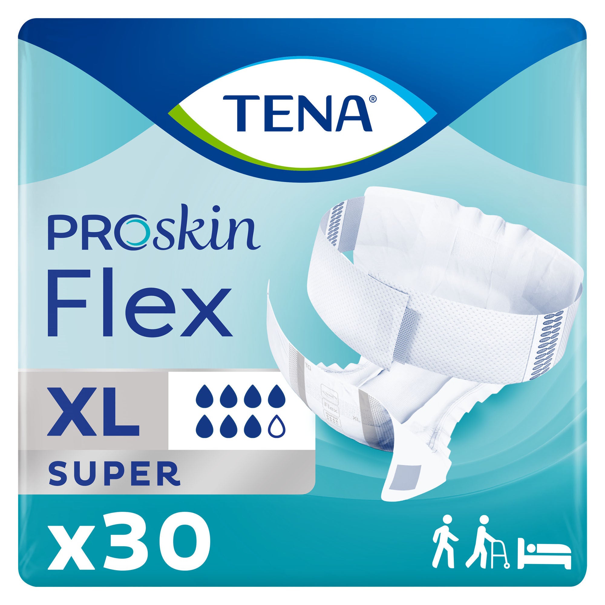 Essity HMS North America Inc - 67807 Incontinence Belted Undergarment TENA® ProSkin™ Flex Super Adult Size 20 Unisex Disposable Heavy Absorbency