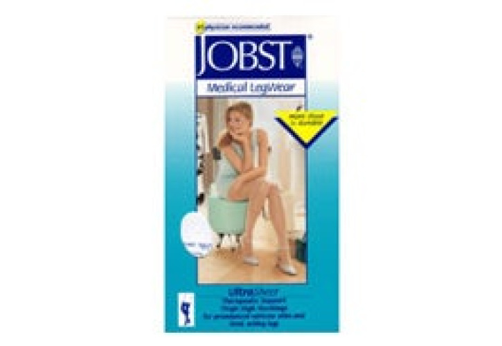 BSN Medical - 122318 Compression Stocking Jobst® Ultrasheer Thigh High Large Classic Black Closed Toe