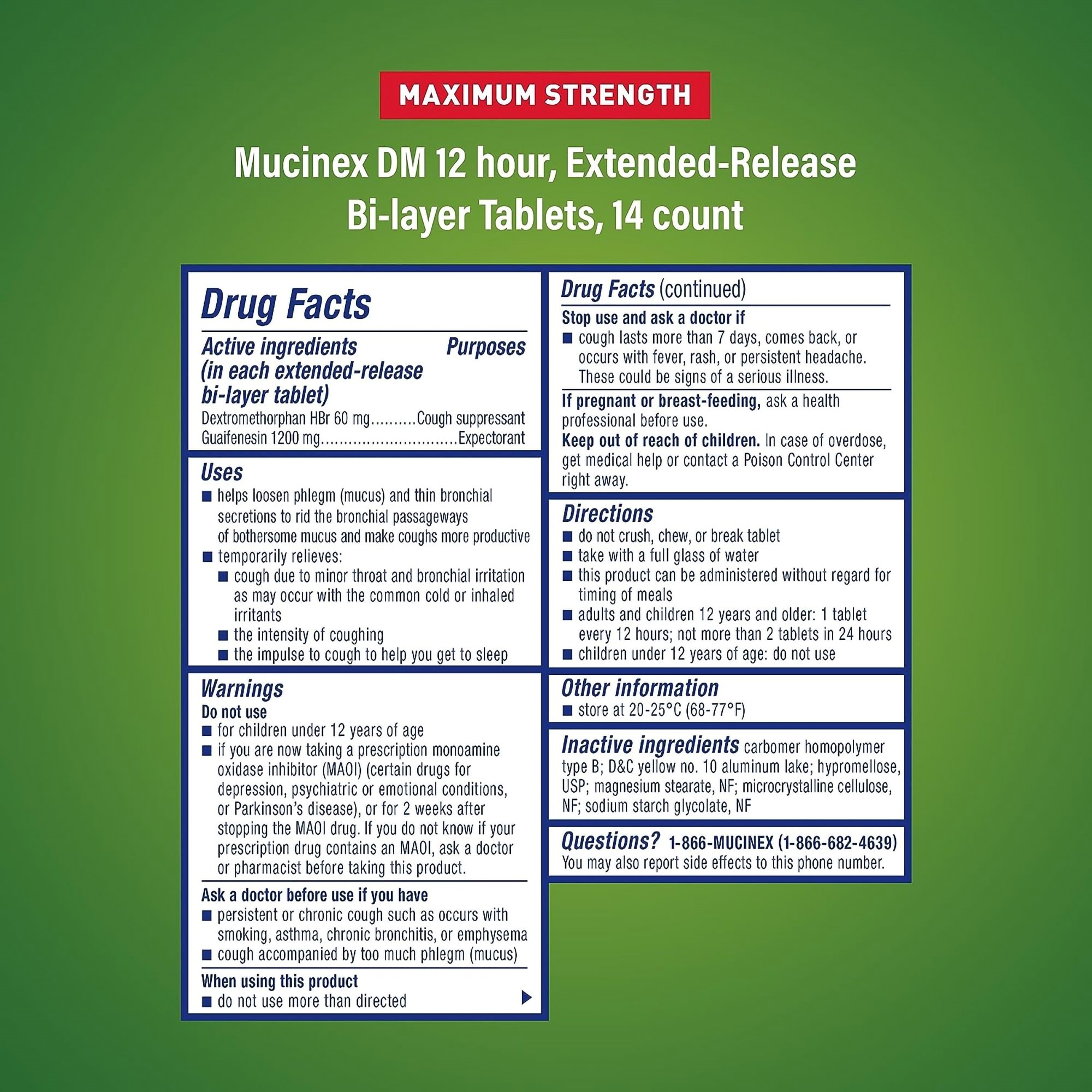 Reckitt Benckiser 63824007235 - Mucinex® DM Cold and Cough Relief - 14/Box