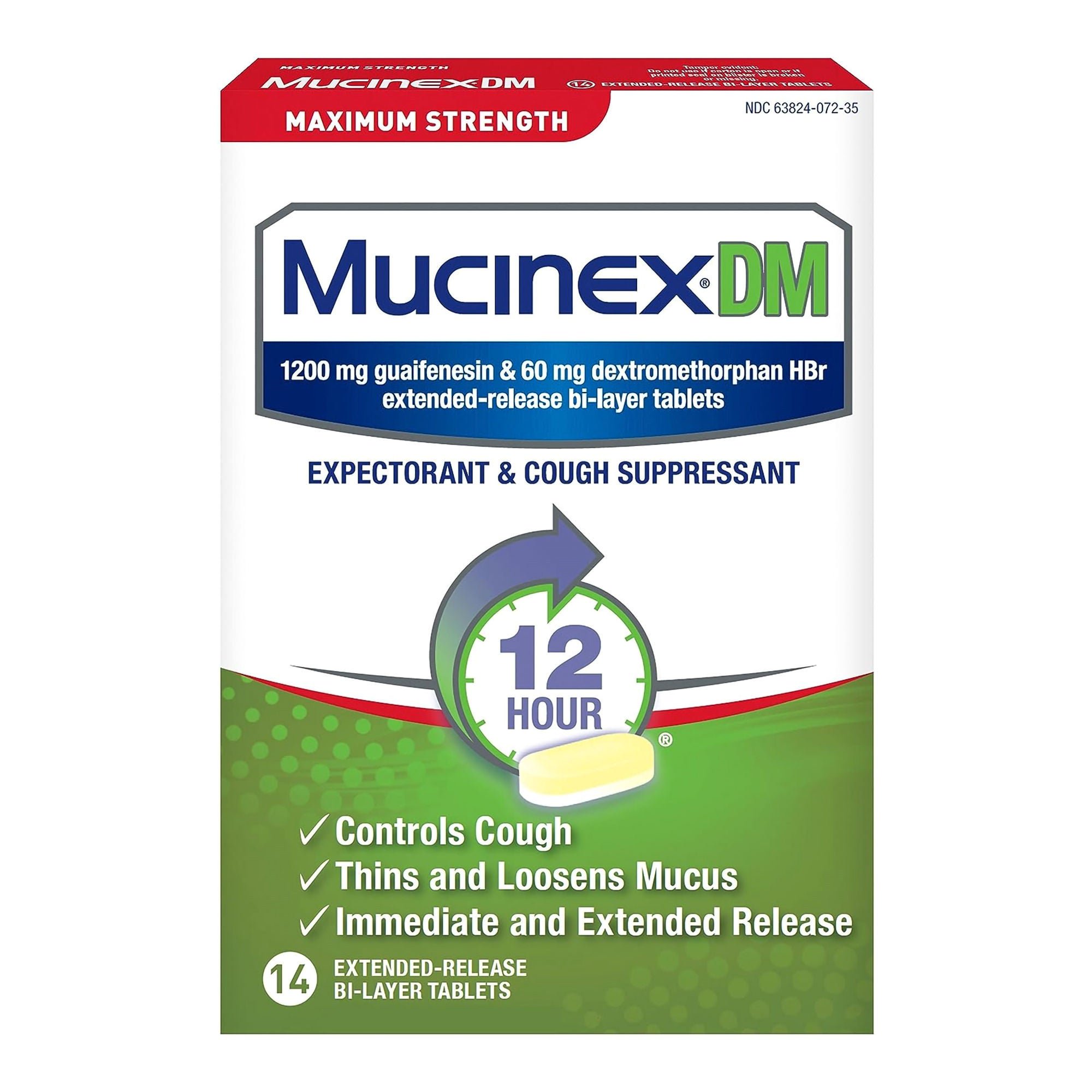Reckitt Benckiser - 63824007235 Mucinex® DM Cold and Cough Relief