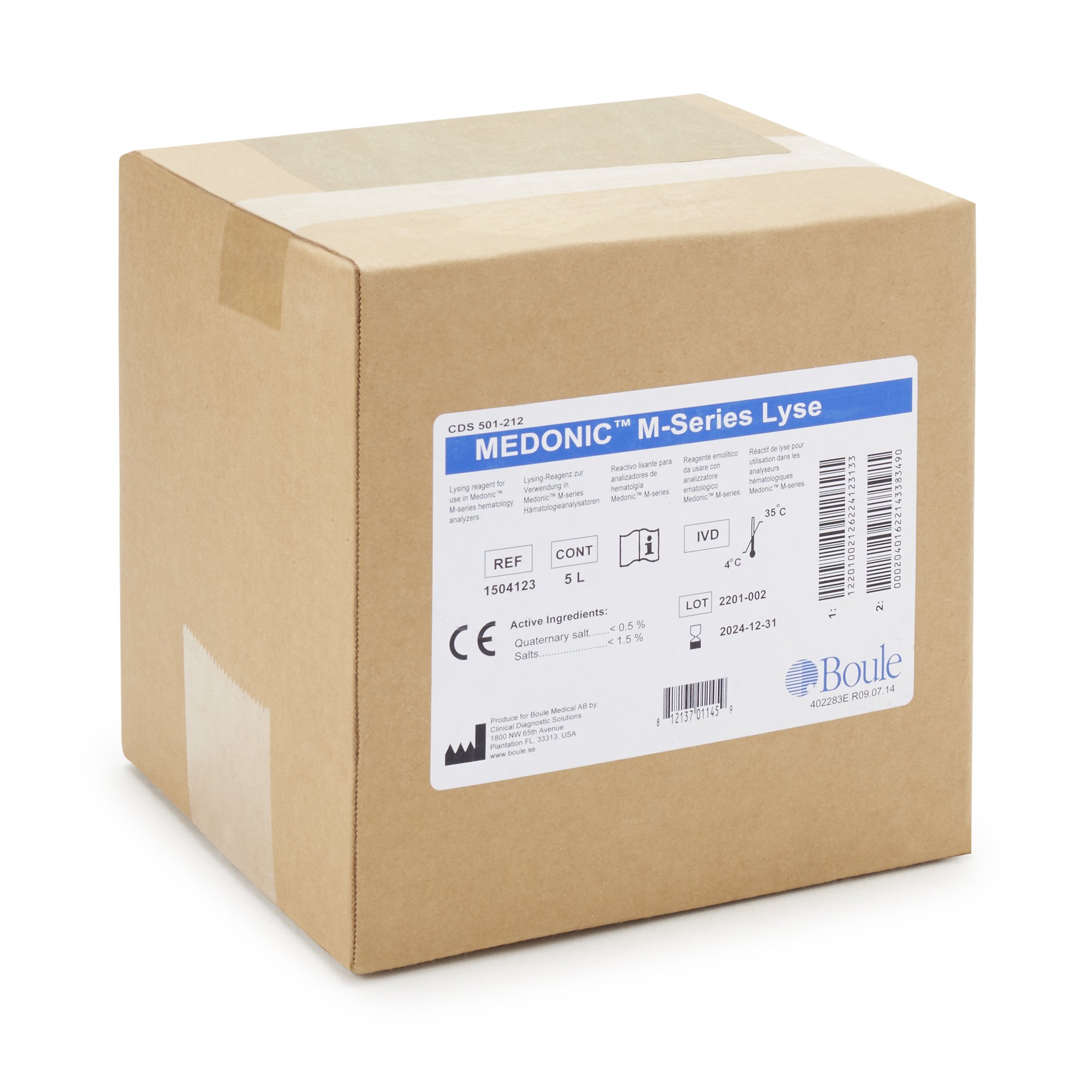 Clinical Diagnostic Solutions 501-212 - CDS Medonic™ M-Series Reagent, Lyse test - 1/Each