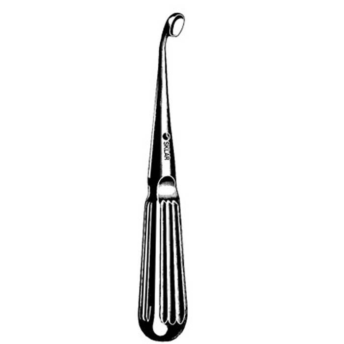 Sklar - 40-7223 Bone Curette Sklar® Bruns 9 Inch Length Hollow Handle with Grooves Size 00 Tip Angled Oval Cup Tip
