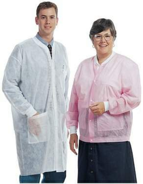 McKesson Brand - 34-380 Lab Coat PRETECT™ White X-Large Knee Length Spunbond Polypropylene Disposable