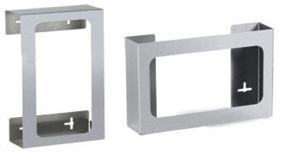 Clinton Industries - GS3030 Glove Box Holder Horizontal or Vertical Mounted 3-Box Capacity Silver 3-3/4 X 10 X 15-7/8 Inch Stainless Steel