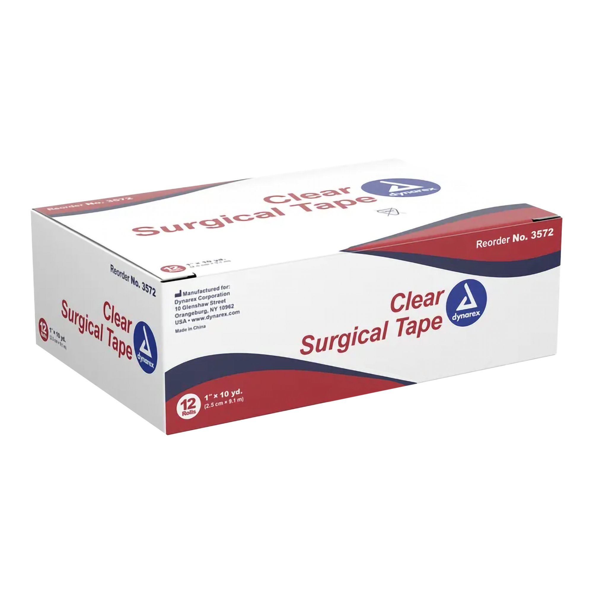 Dynarex 3572 - dynarex® Adhesive Medical Tape, 1 Inch x 10 Yard, Transparent - 1/Each, 12/Box, 144/Case