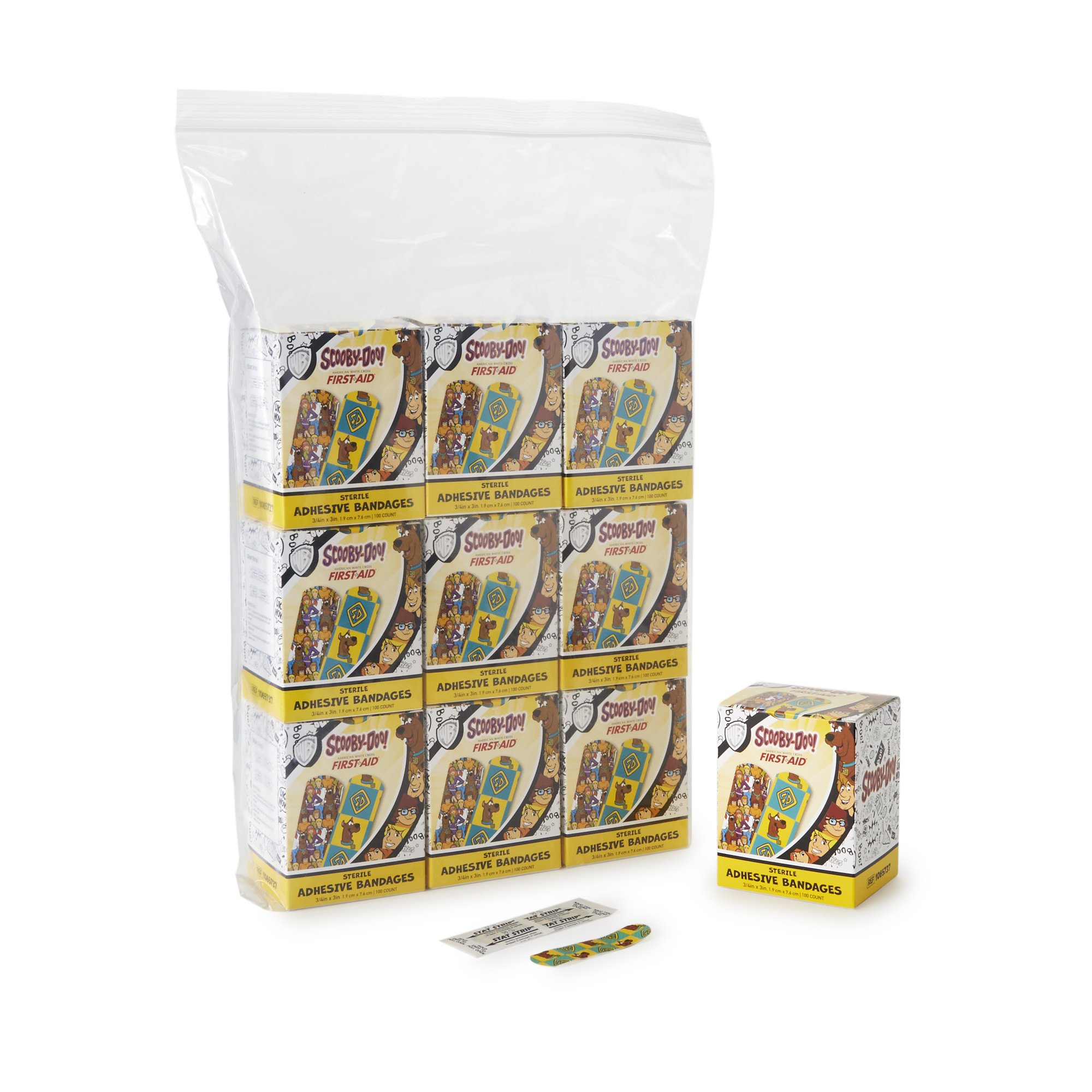 Dukal - 1065737 American® White Cross Stat Strip® Scooby-Doo Adhesive Strip