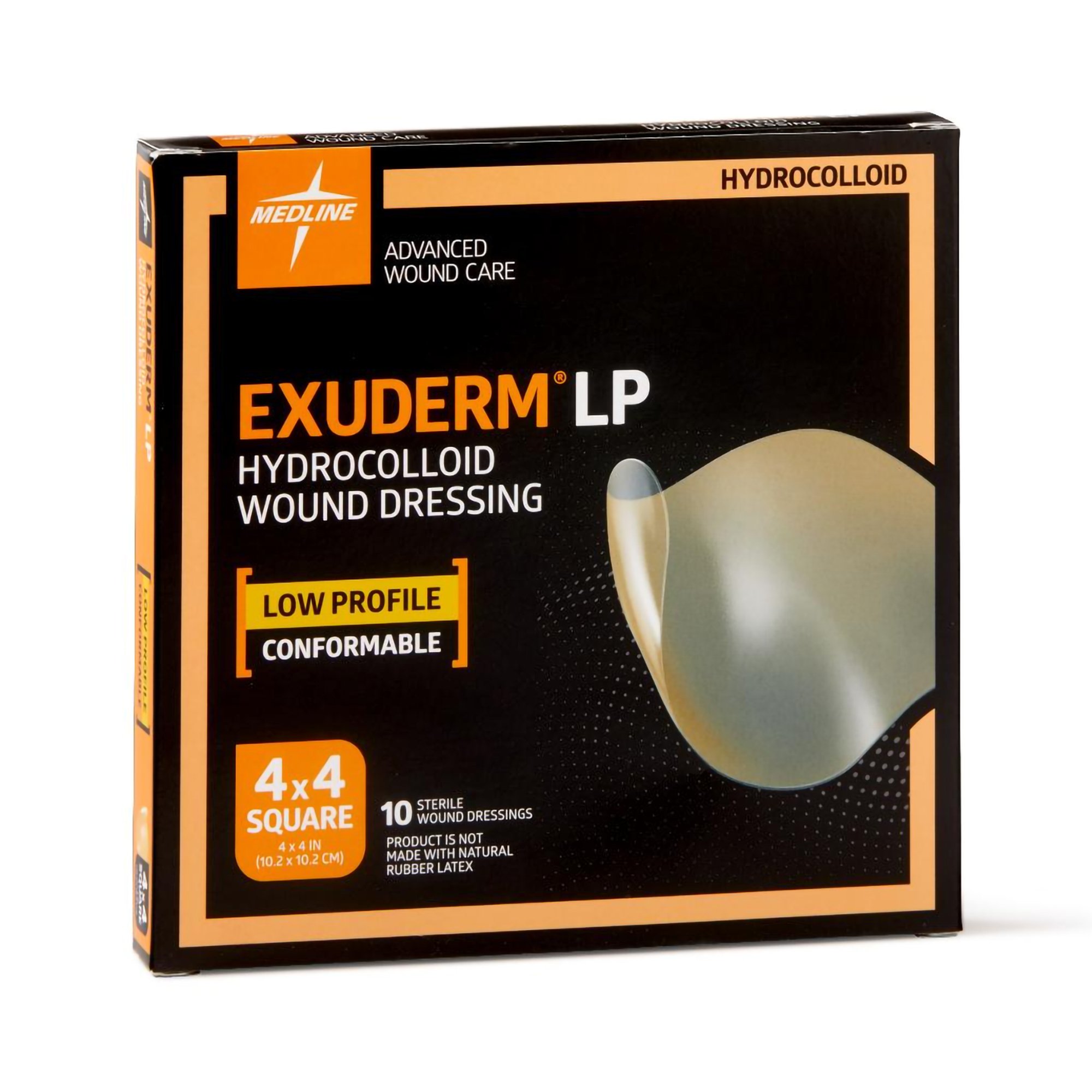 Medline MSC5100 - Exuderm™ LP Hydrocolloid Dressing, 4 x 4 Inch - 1/Each, 10/Box