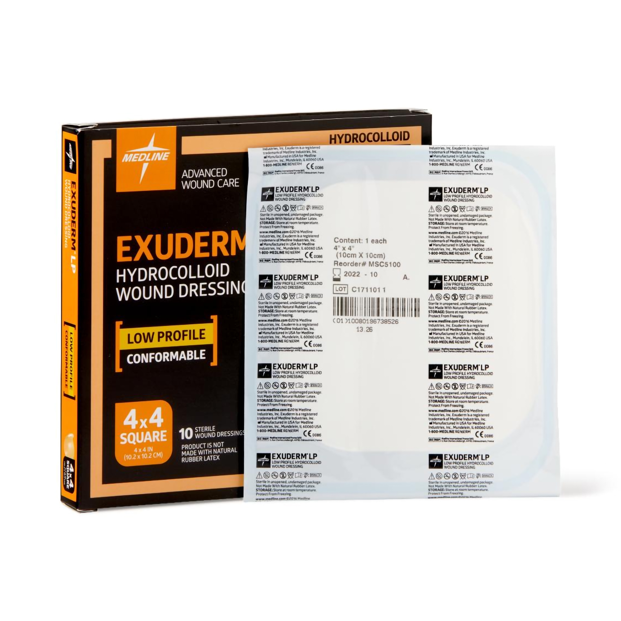 Medline - MSC5100 Exuderm™ LP Hydrocolloid Dressing