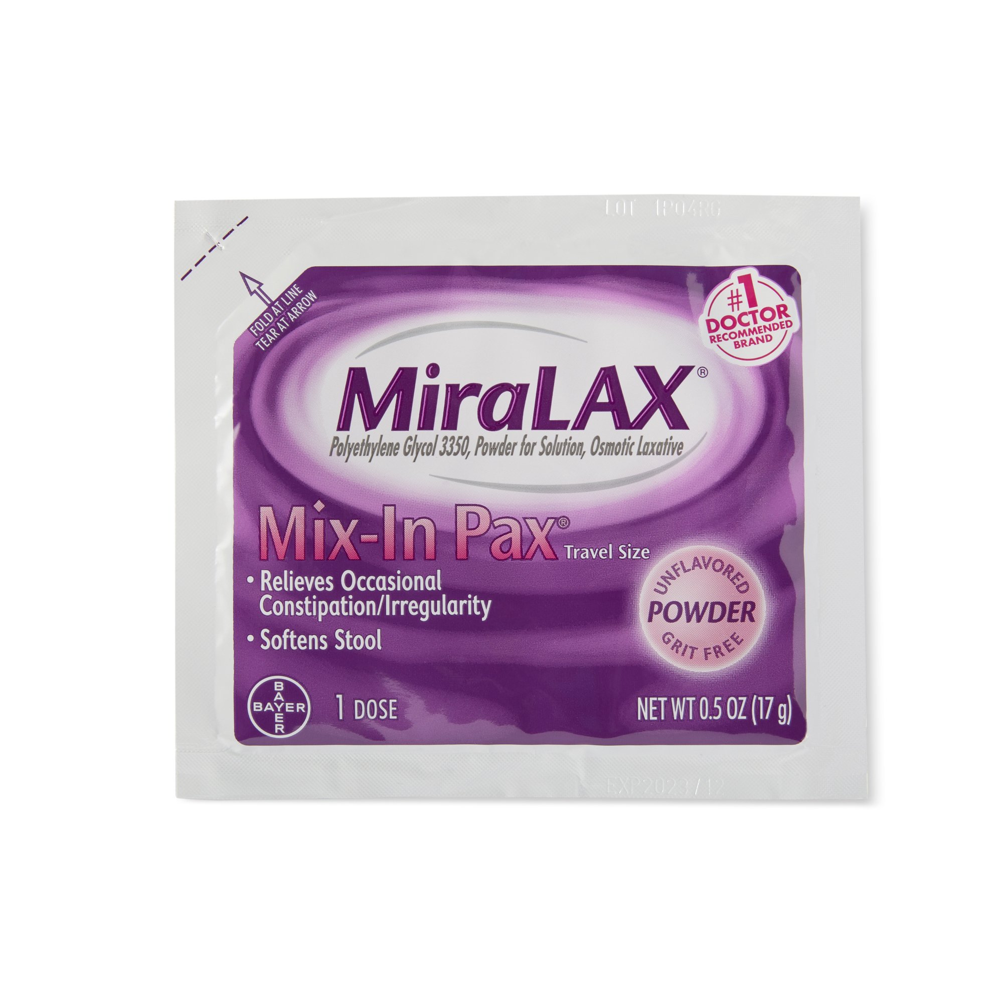 Bayer - 11523726808 MiraLAX® Polyethylene Glycol 3350 Laxative