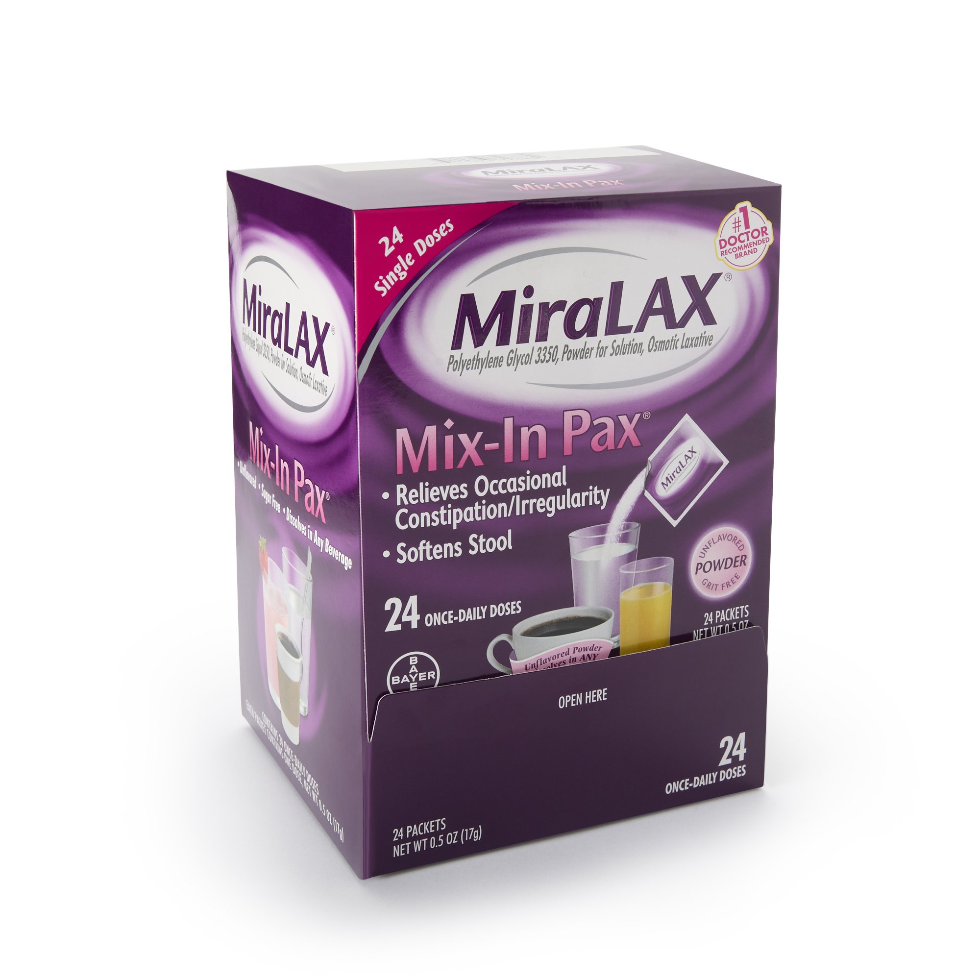 Bayer - 11523726808 MiraLAX® Polyethylene Glycol 3350 Laxative