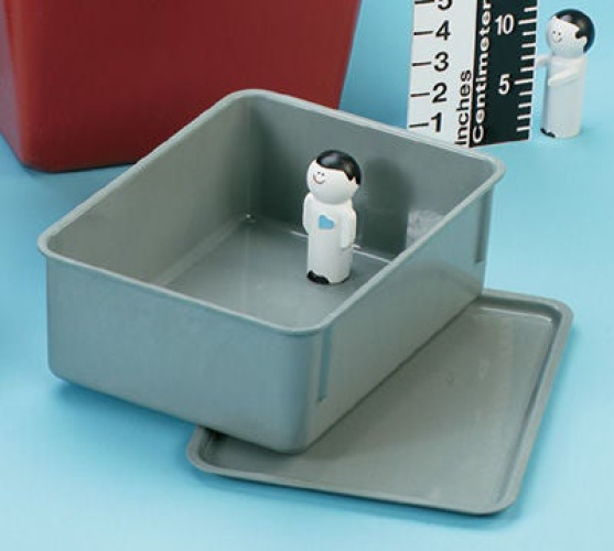Health Care Logistics - 5595R Tote Nest & Stack Red Plastic 4-1/8 X 8-7/8 X 11-15/16 Inch