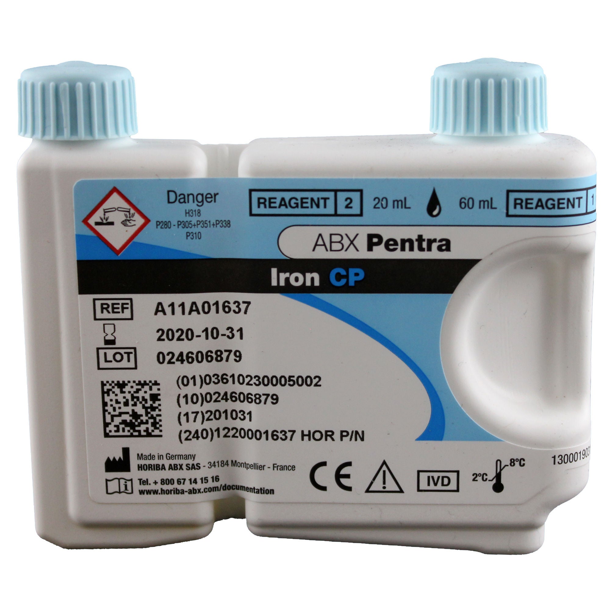 Horiba - 1220001637 General Chemistry Reagent ABX Pentra™ Iron For ABX Pentra 400 Clinical Chemistry Analyzer 327 Tests