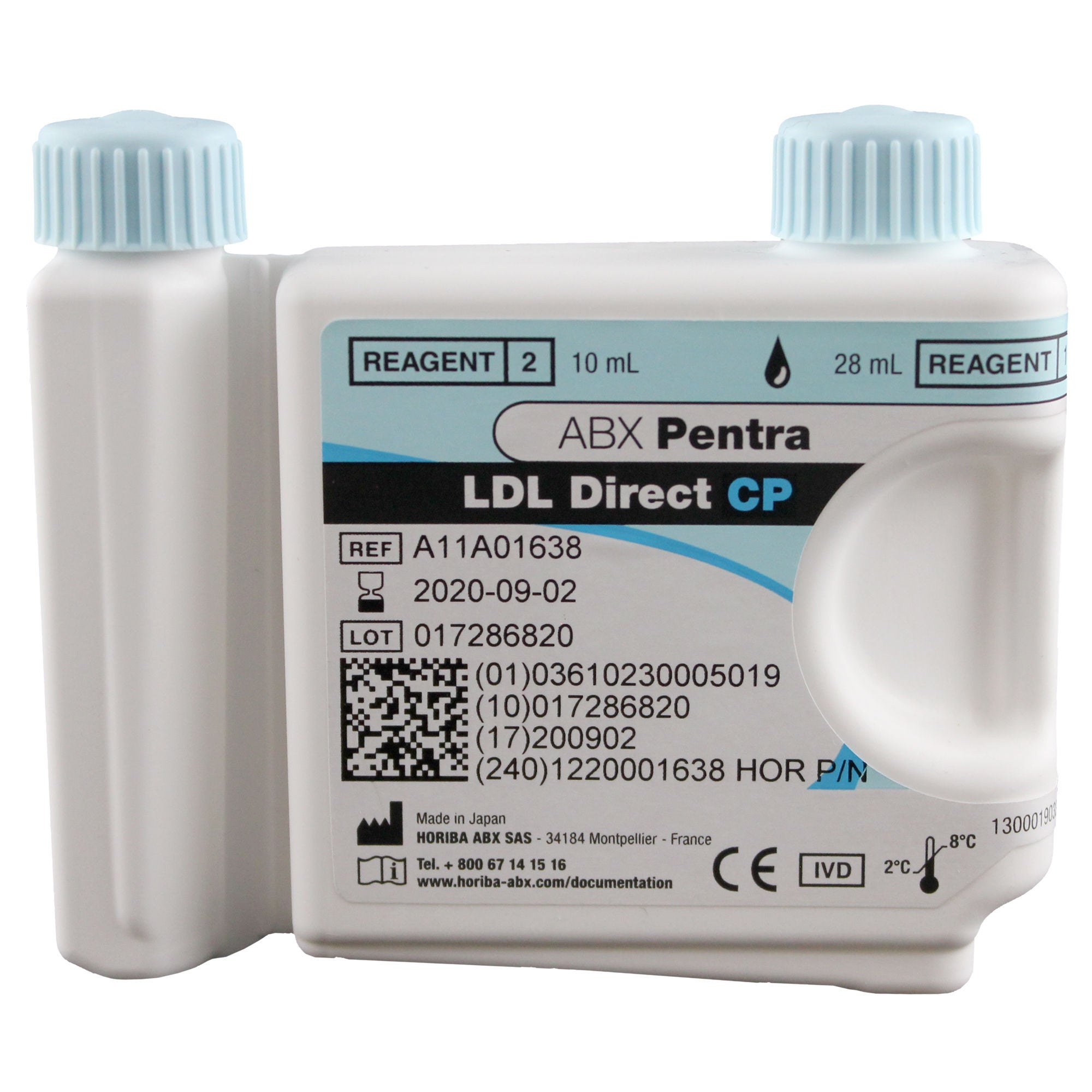 Horiba - 1220001638 General Chemistry Reagent ABX Pentra™ Direct Low-Density Lipoprotein (LDL) Cholesterol For ABX Pentra 400 Clinical Chemistry Analyzer 100 Tests