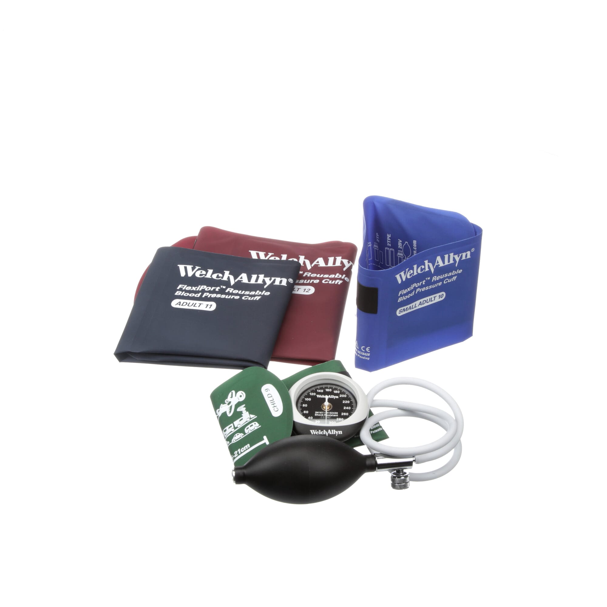 Welch Allyn - DS45-MC Aneroid Sphygmomanometer Unit DuraShock® Series DS45 Multiple Sizes Arm Nylon Cuff Pocket Aneroid