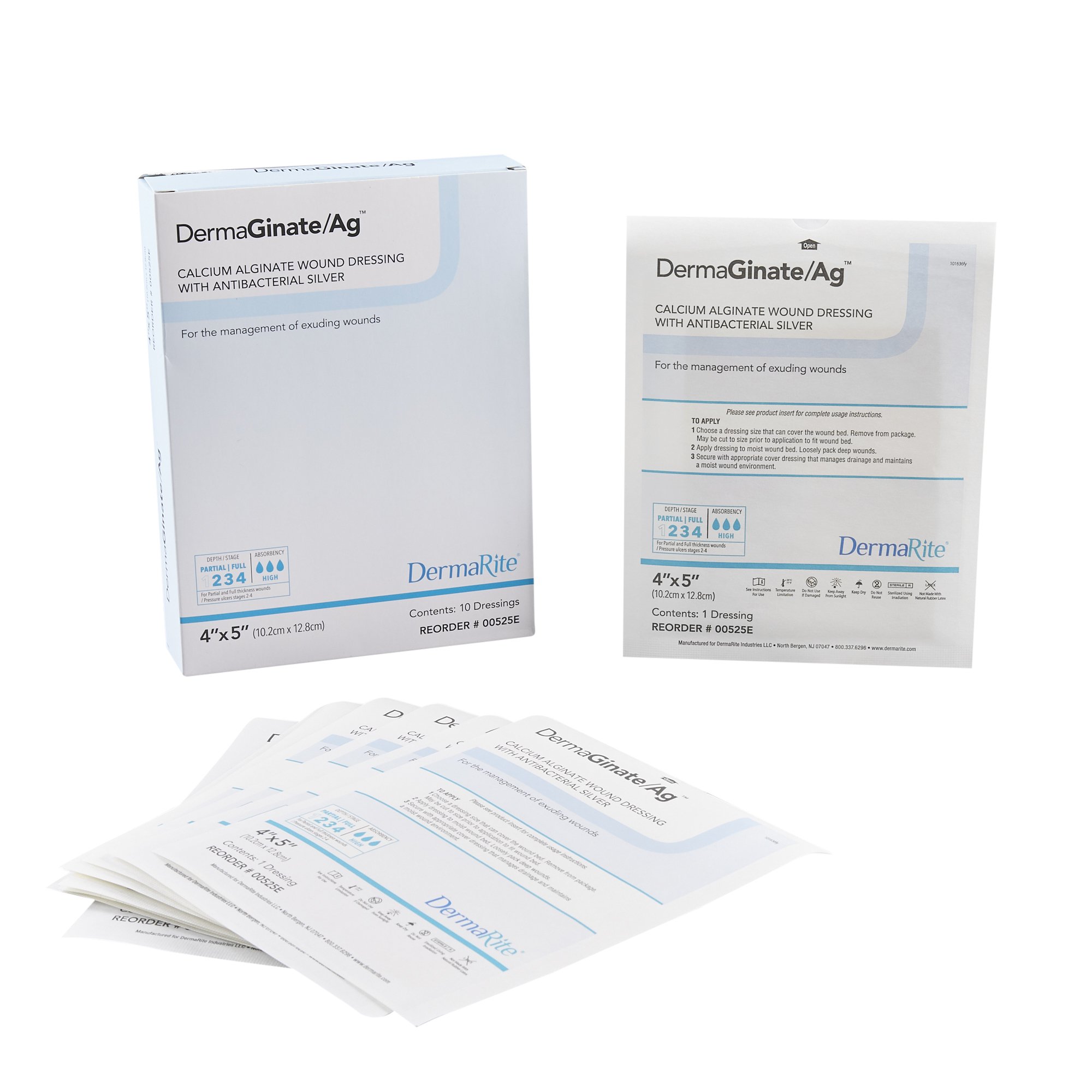 Sion Brands LLC - 00525E DermaGinate Ag™ Silver Alginate Dressing