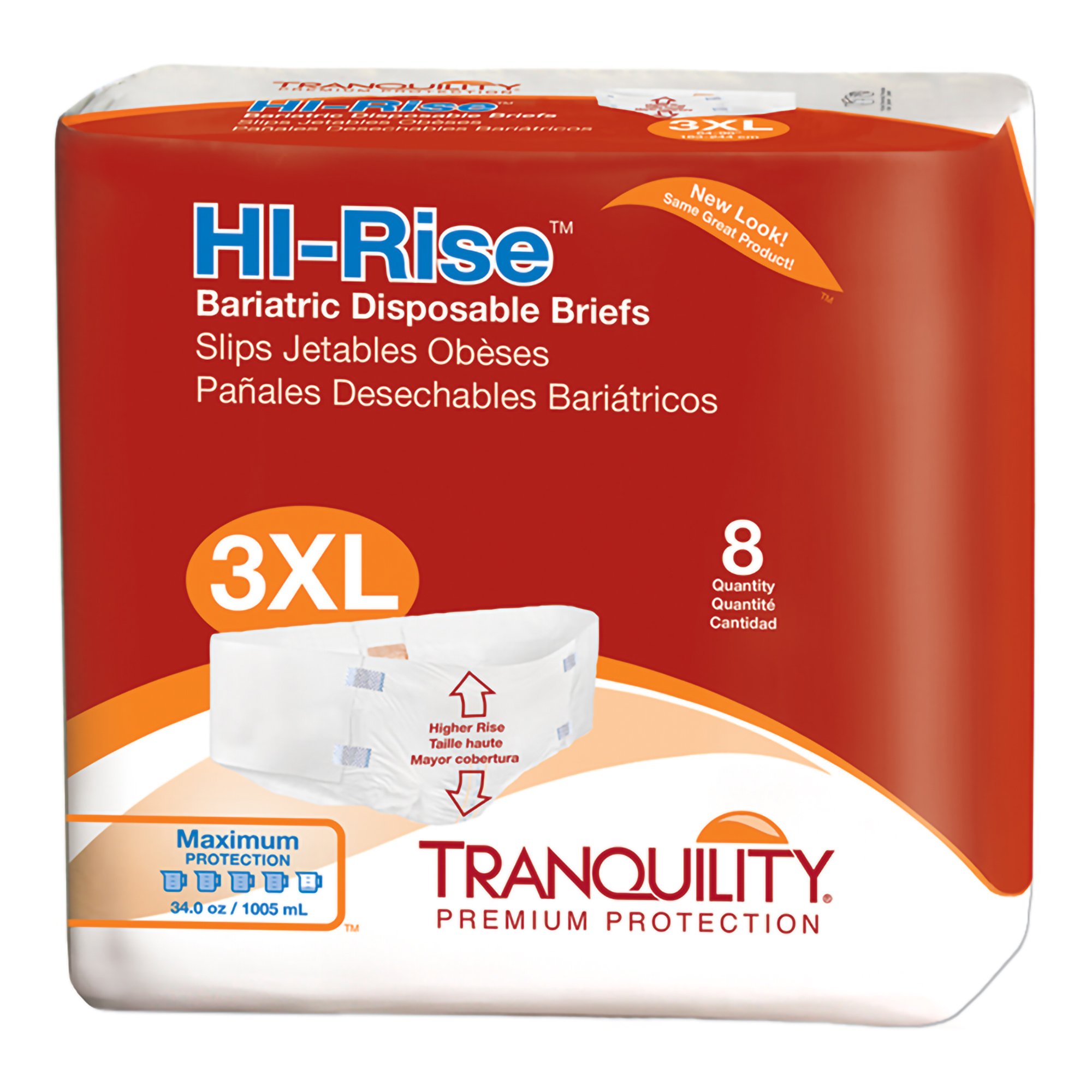 Principle Business Enterprises - 2192 Tranquility® HI-Rise™ Maximum Absorbency Bariatric Incontinence Brief