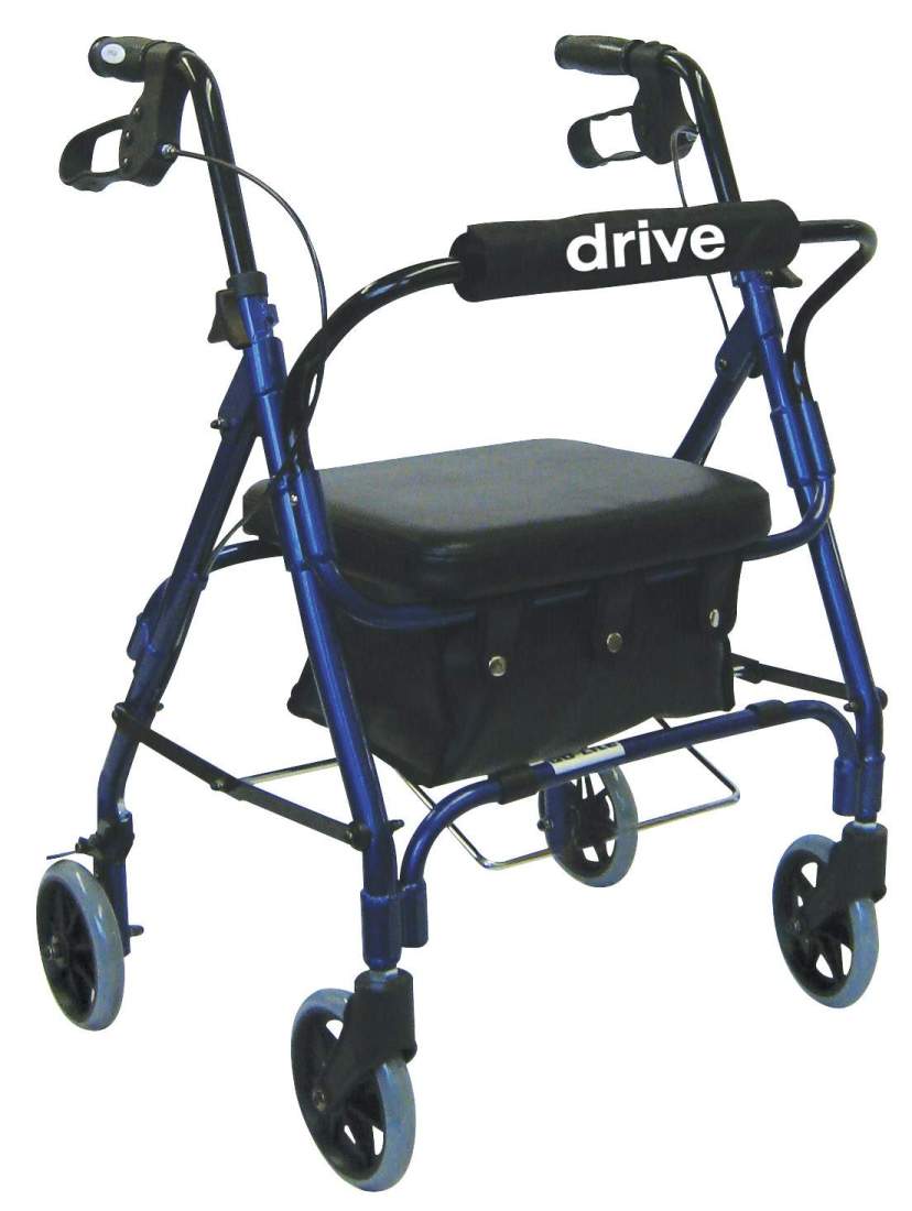 Drive DeVilbiss Healthcare 301PSBN - drive™ Junior Four-Wheel Rollator, 28 – 33 Inch Handle Height - 1/Each