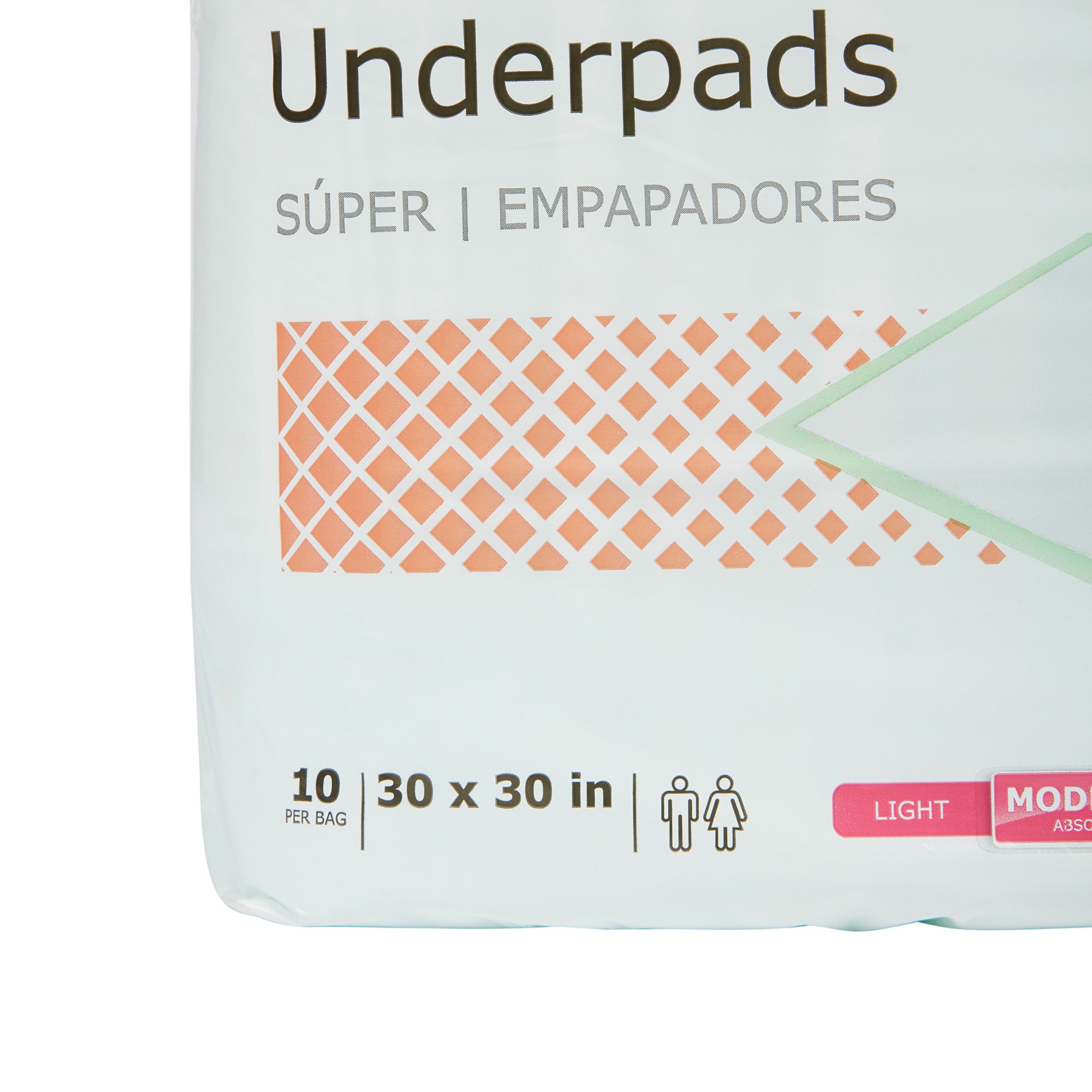 McKesson Brand UPMD3030 - McKesson Super Moderate Absorbency Underpad, 30 x 30 Inch - 10/Bag, 150/Case