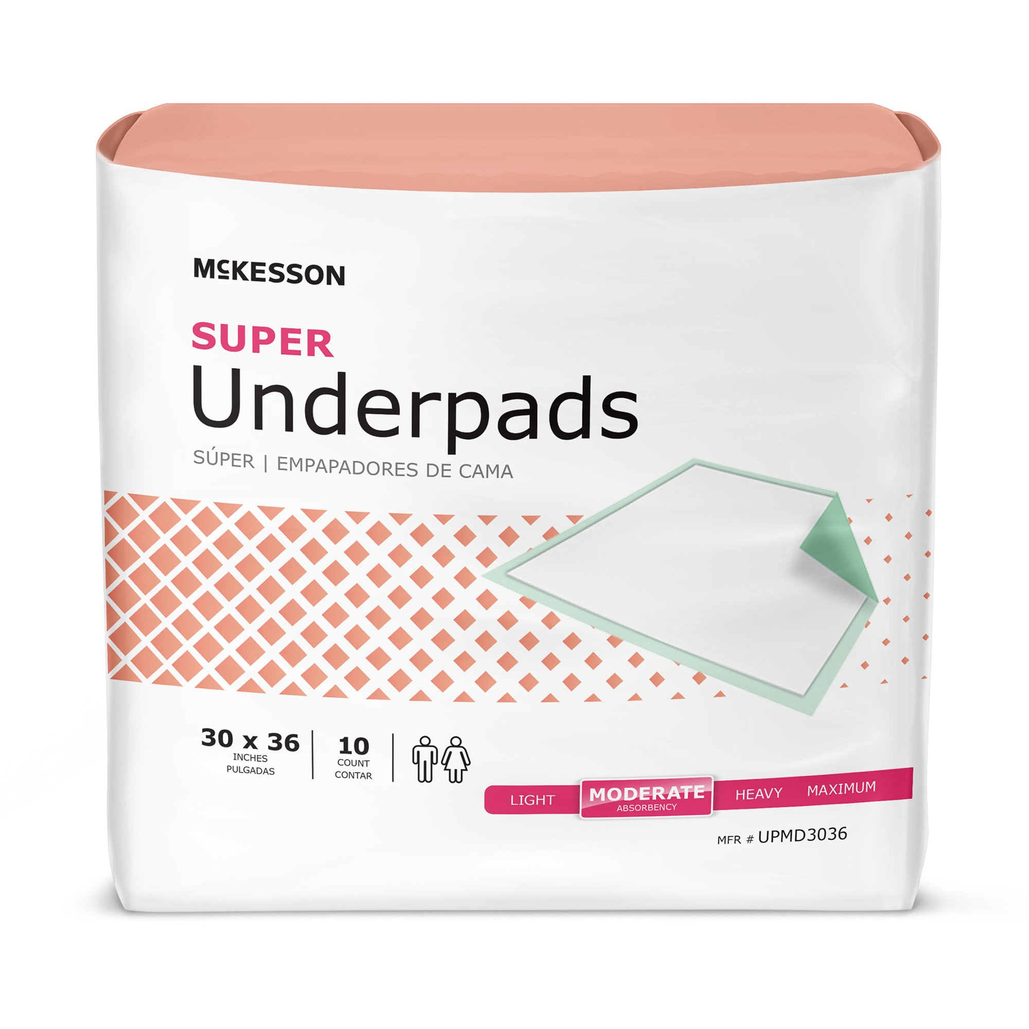 McKesson Brand - UPMD3036 McKesson Super Moderate Absorbency Underpad