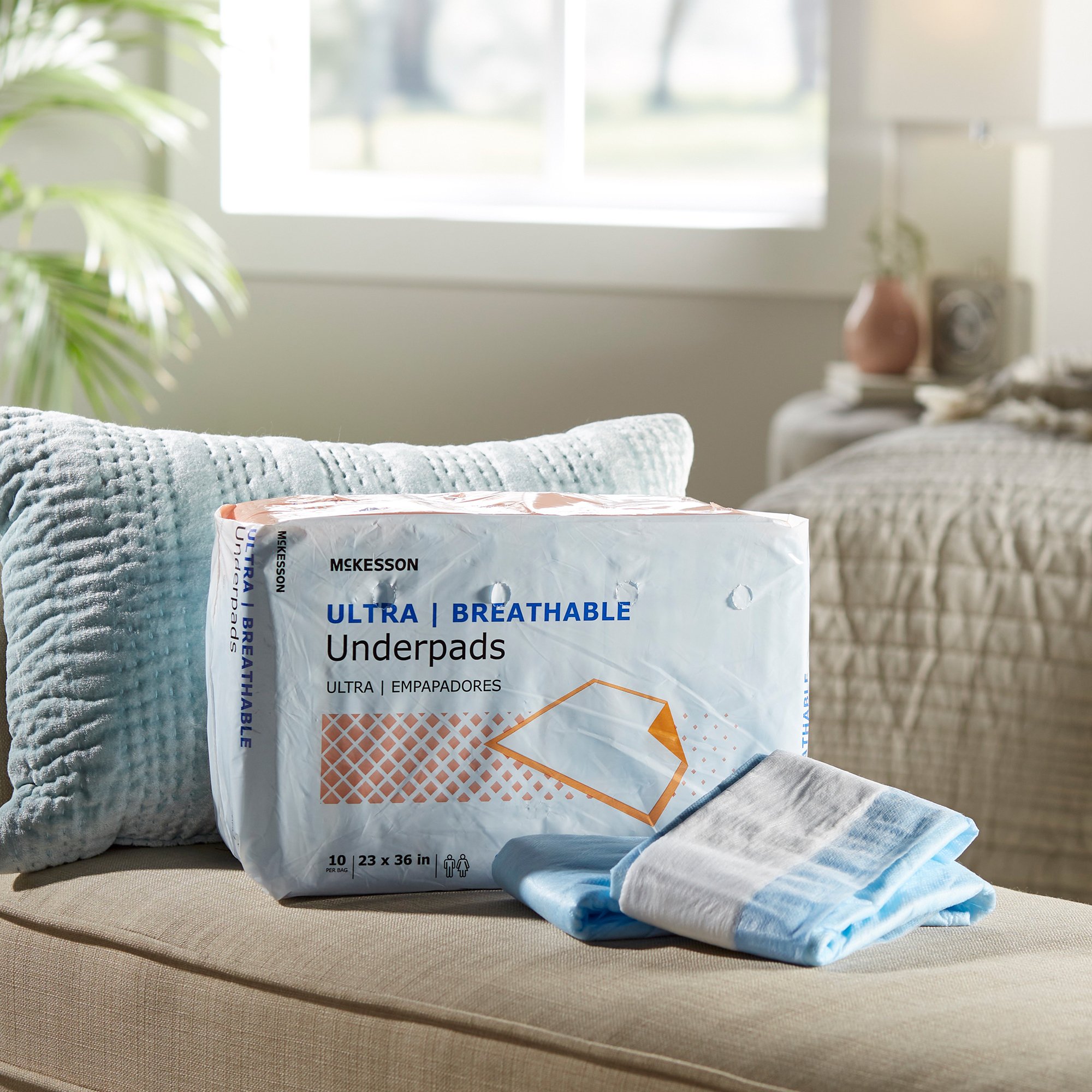 McKesson Brand UPHV2336 - McKesson Ultra Breathable Heavy Absorbency Low Air Loss Underpad, 23 x 36 Inch - 10/Bag, 60/Case