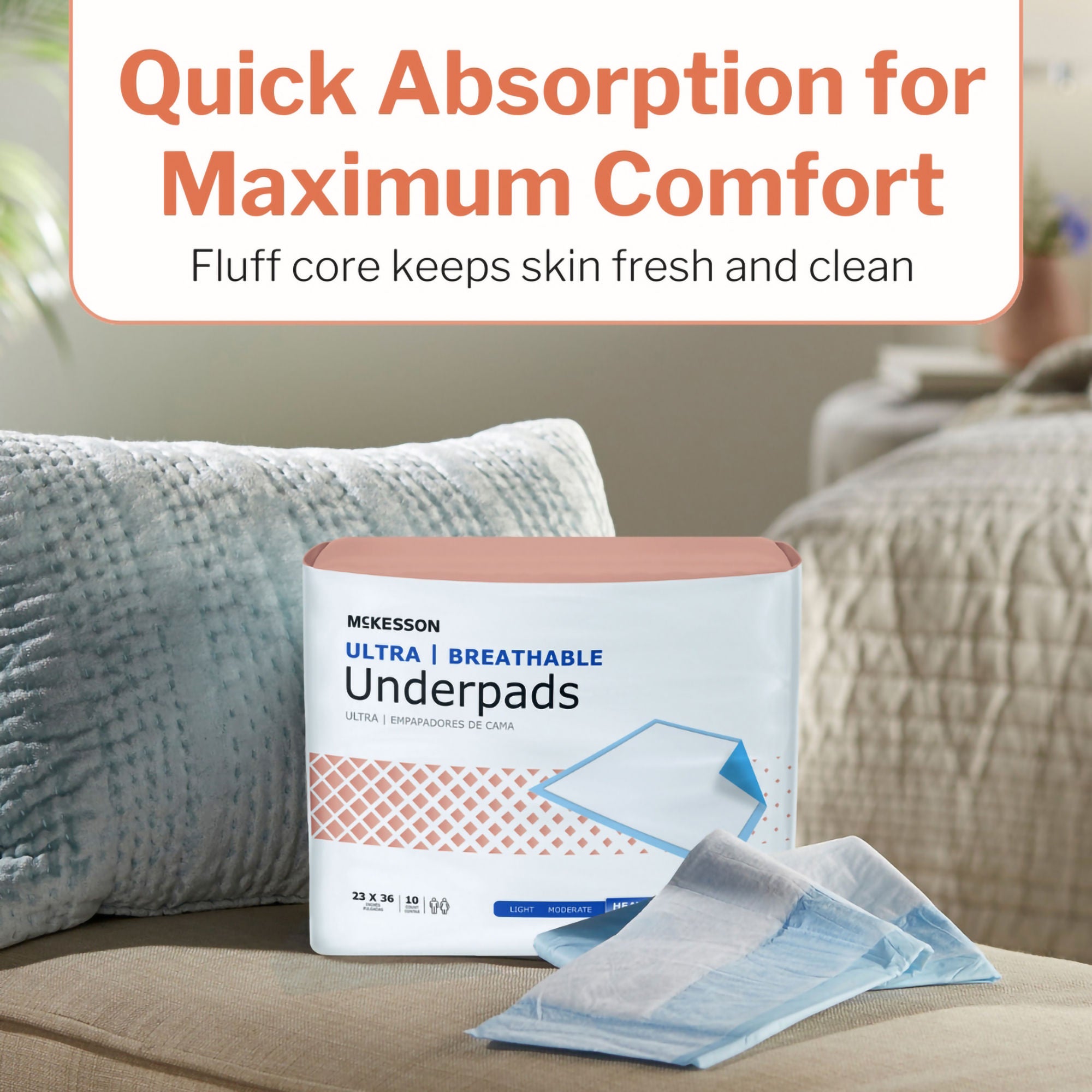 McKesson Ultra Breathable Disposable Underpad UPHV2336 by McKesson Brand