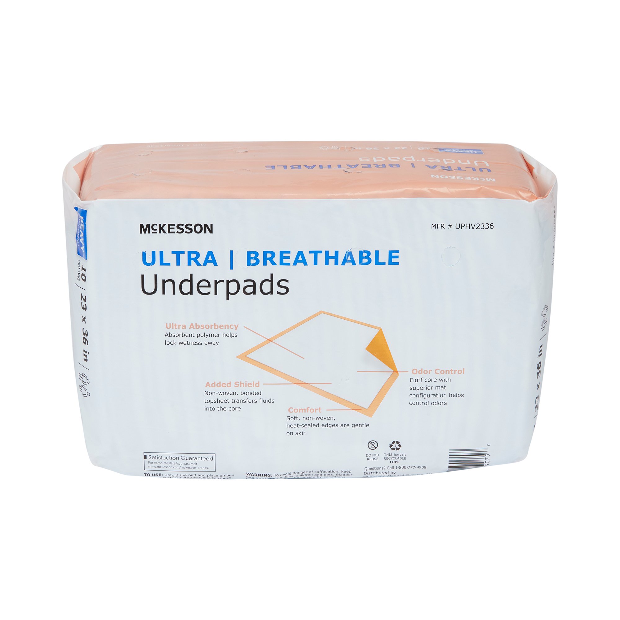 McKesson Brand - UPHV2336 McKesson Ultra Breathable Heavy Absorbency Low Air Loss Underpad