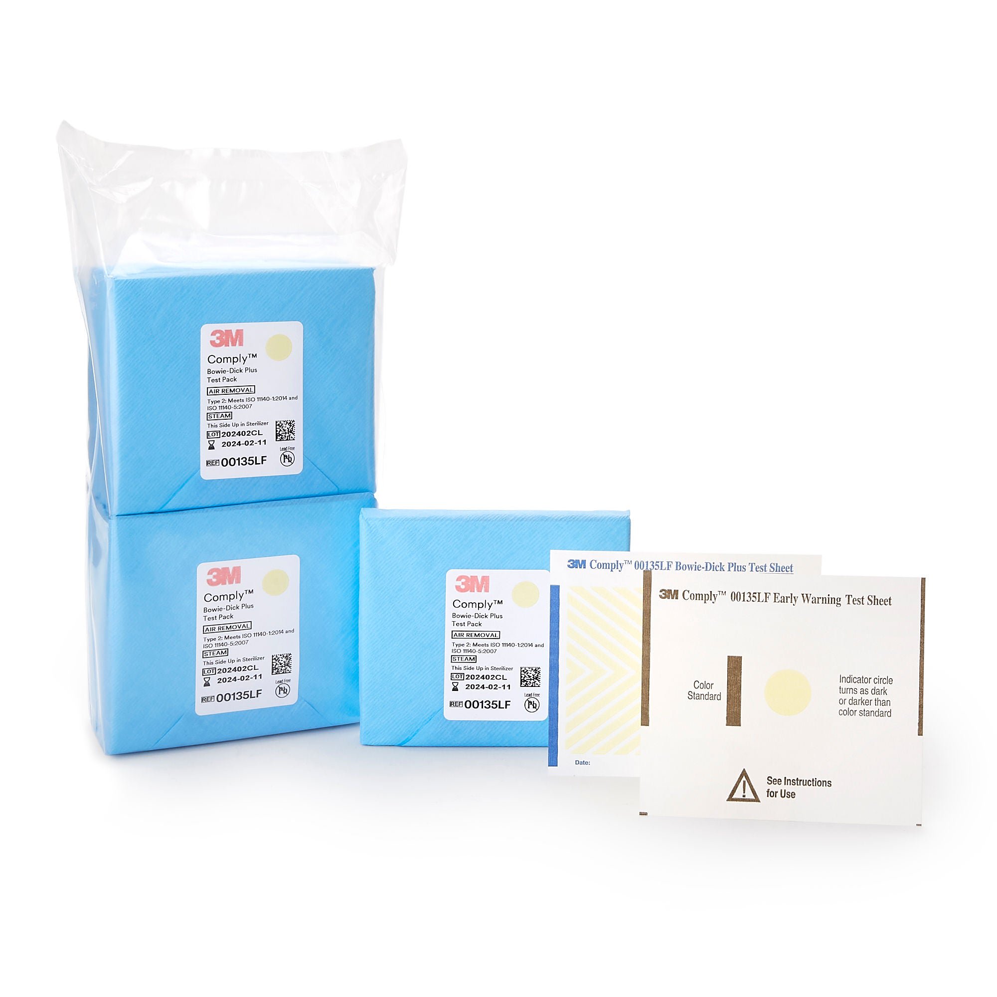 Solventum Corporation - 00135LF 3M™ Comply™ Sterilization Bowie-Dick Plus Test Pack