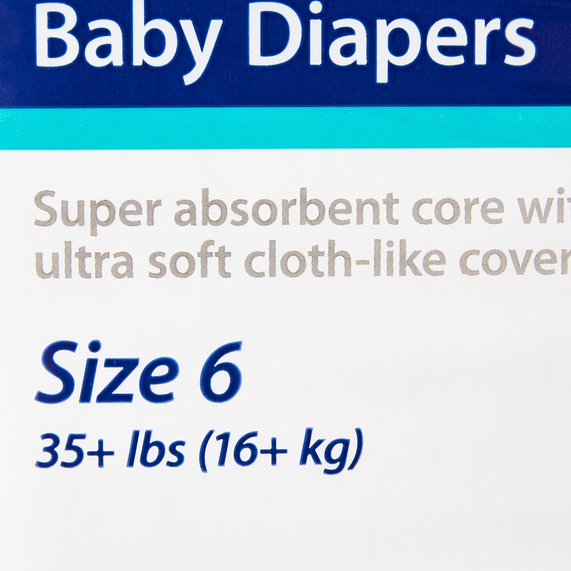 Cardinal 80058A - Curity Unisex Baby Diapers, Heavy Absorbency, Disposable, Size 6, 35+ lbs - 18/Bag, 144/Case
