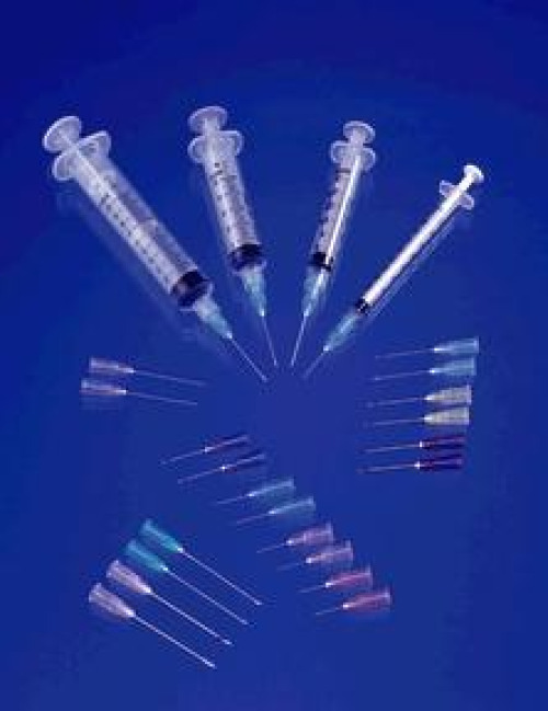 AirTite Products - 26257 Standard Hypodermic Syringe with Needle ExelInt® 10 mL 1 Inch 18 Gauge NonSafety Regular Wall