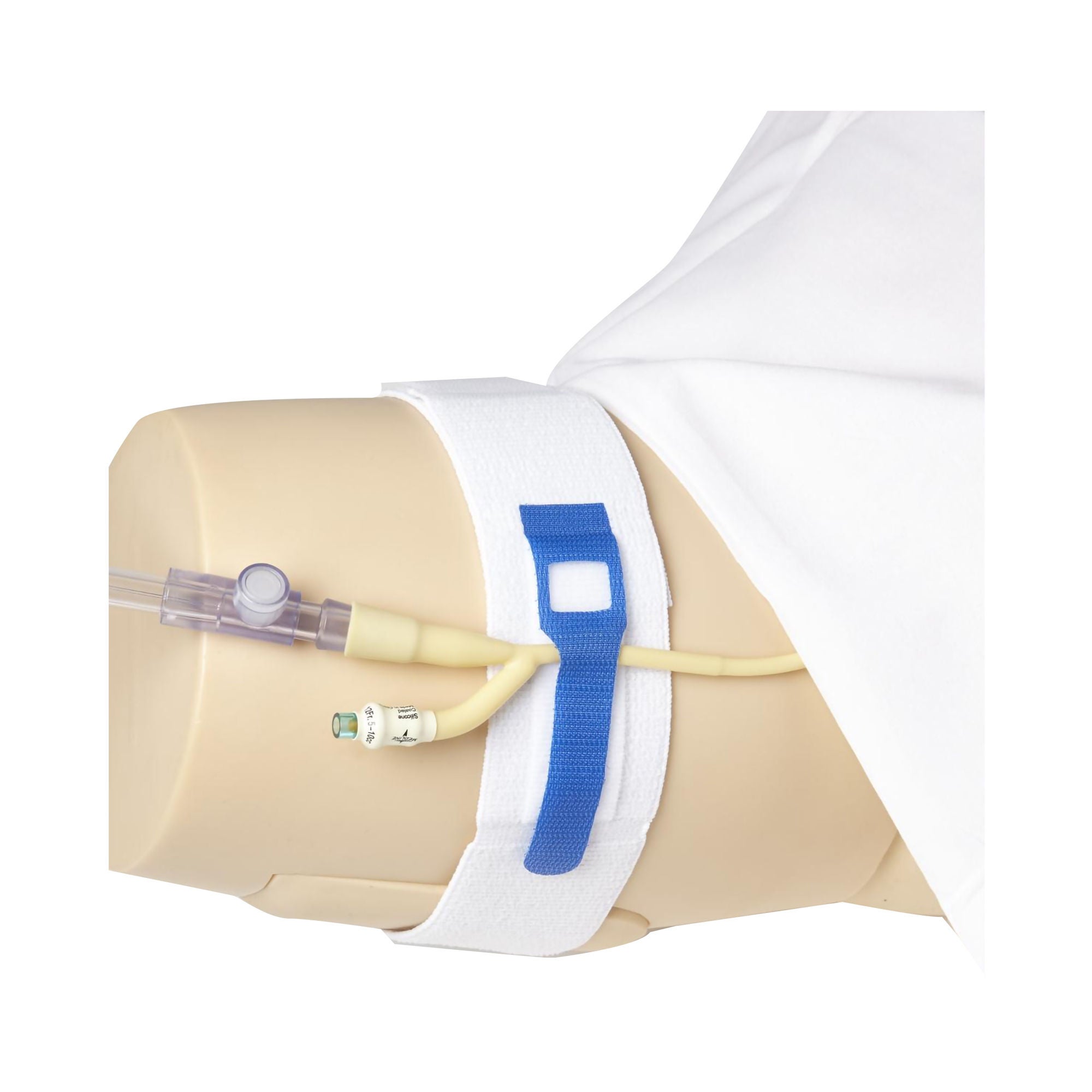 Medline - DYND16900 Catheter Strap Medline 2 X 22 Inch, 29 Inch Circumference, Hook and Loop Closure, Elastic