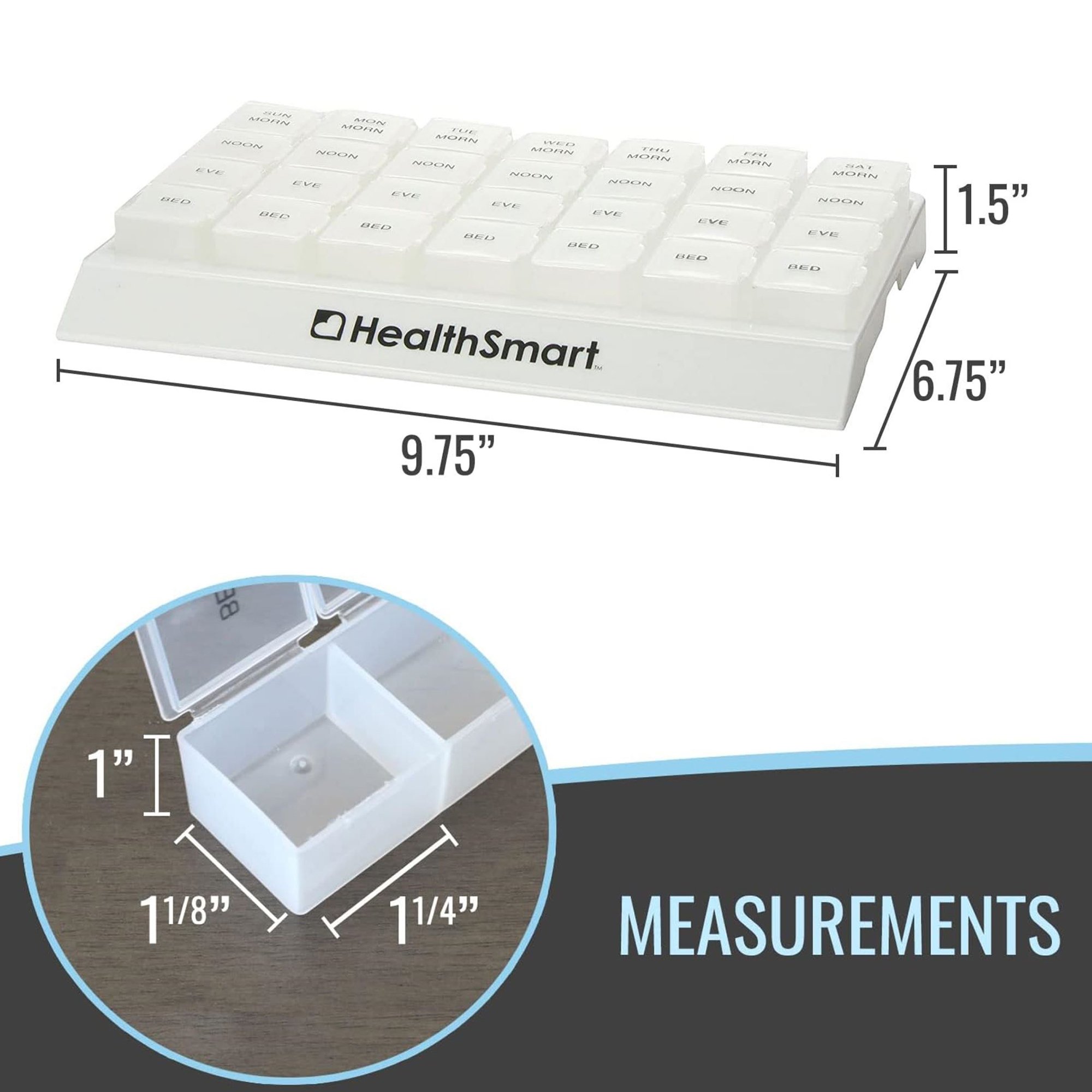 Mabis Healthcare - 640-8223-0000 HealthSmart® 7-Day Pill Organizer