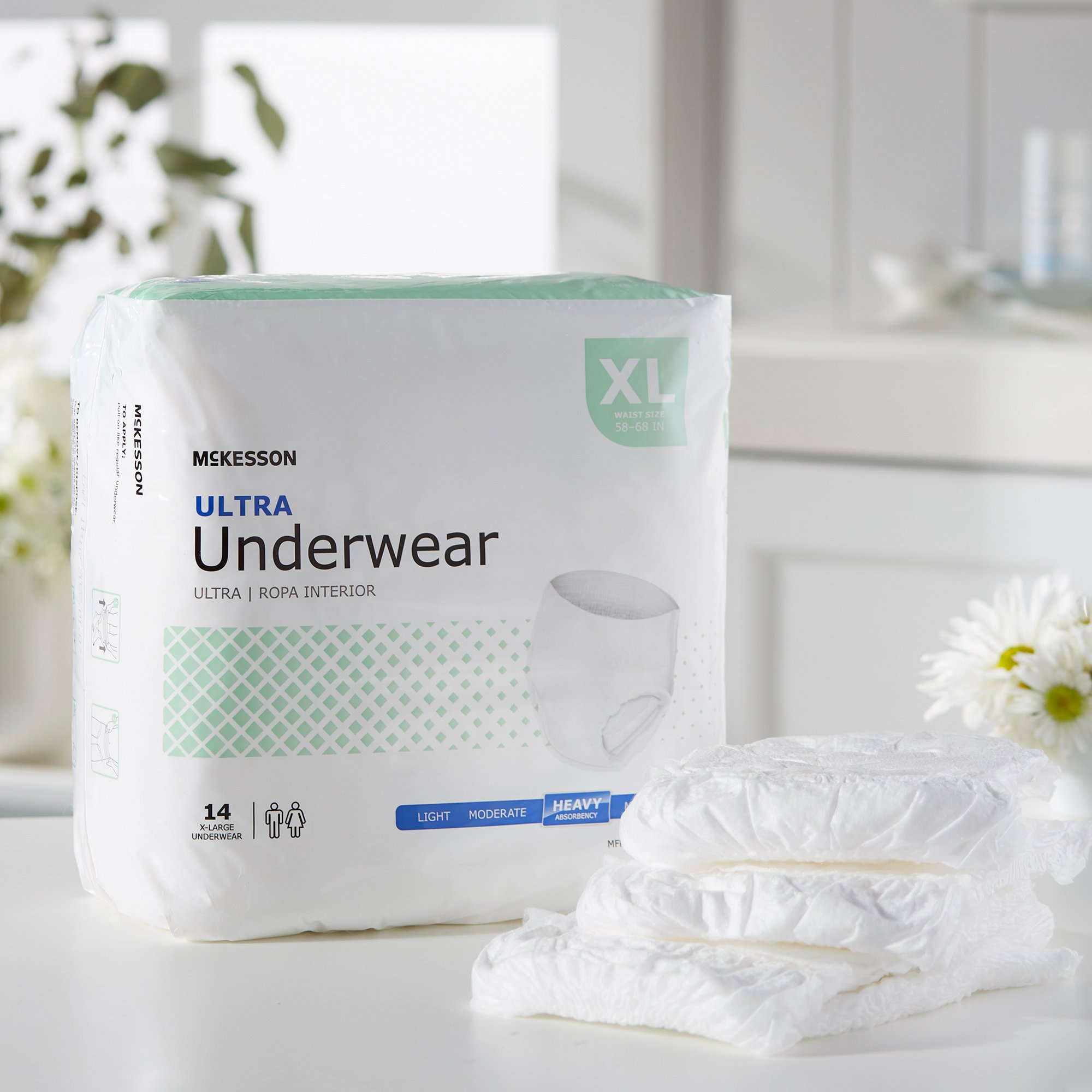 McKesson Brand UWBXL - McKesson Ultra Heavy Absorbent Underwear, X-Large - 1/Bag, 4/Case