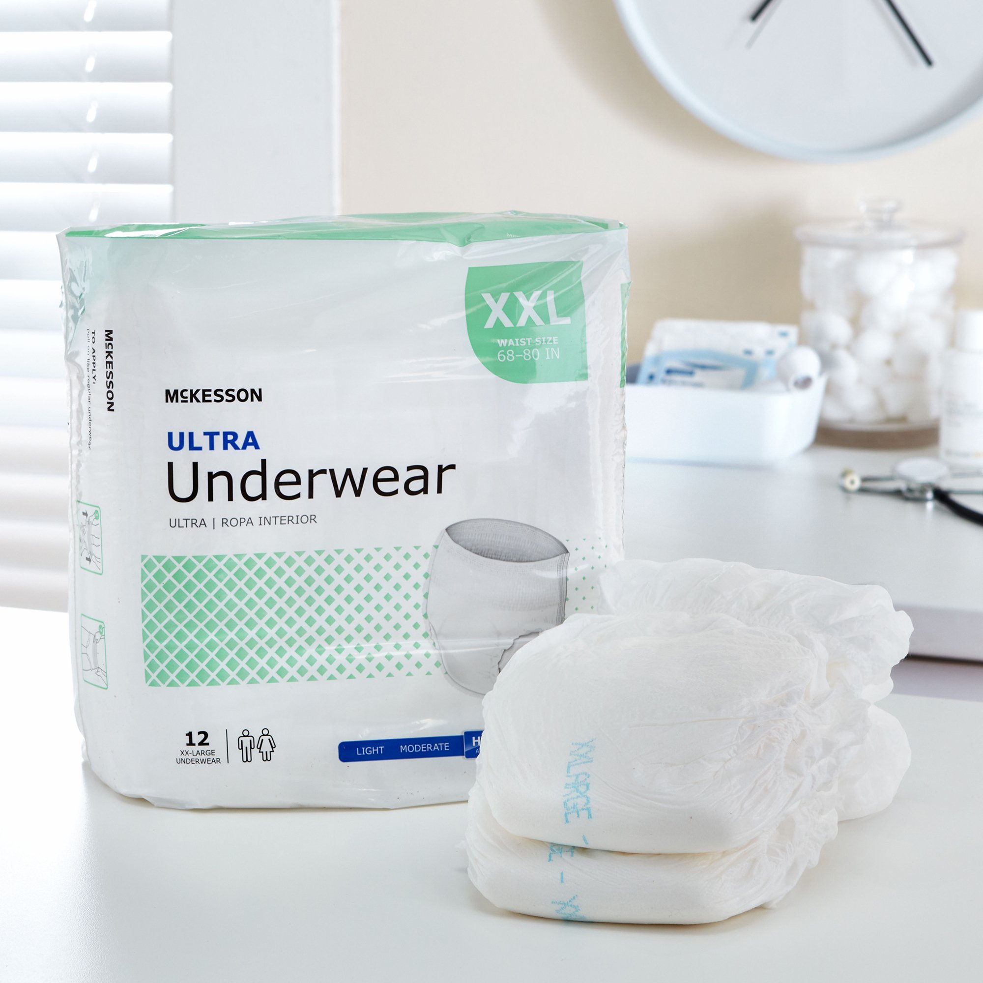 McKesson Brand UWBXXL - McKesson Ultra Heavy Absorbent Underwear, 2X-Large - 1/Bag, 4/Case